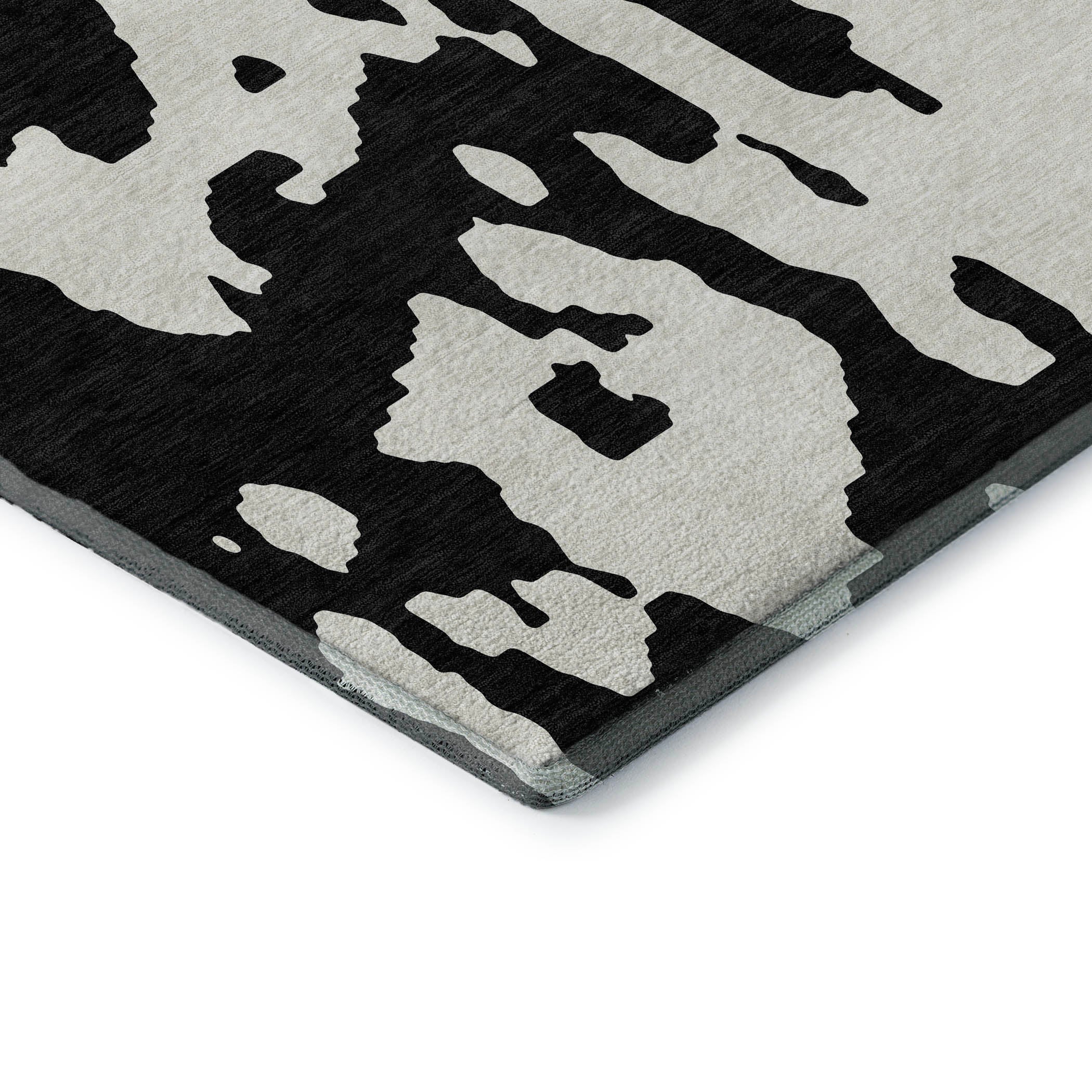 Seville Machine Washable Transitional Black Rug 1'8" x 2'6" #shape_Rectangle