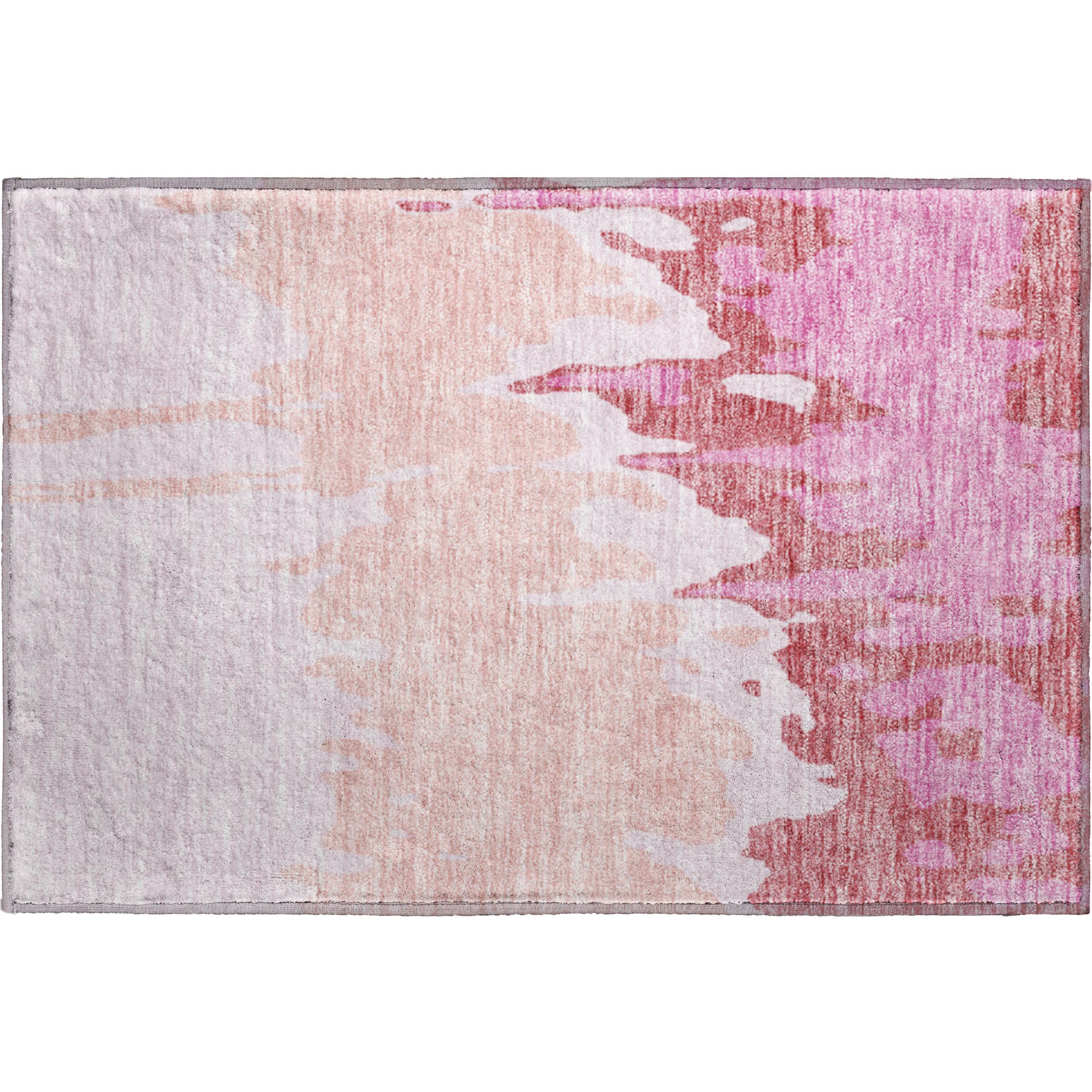 Seville Machine Washable Transitional Blush Pink Rug 1'8" x 2'6" #shape_Rectangle