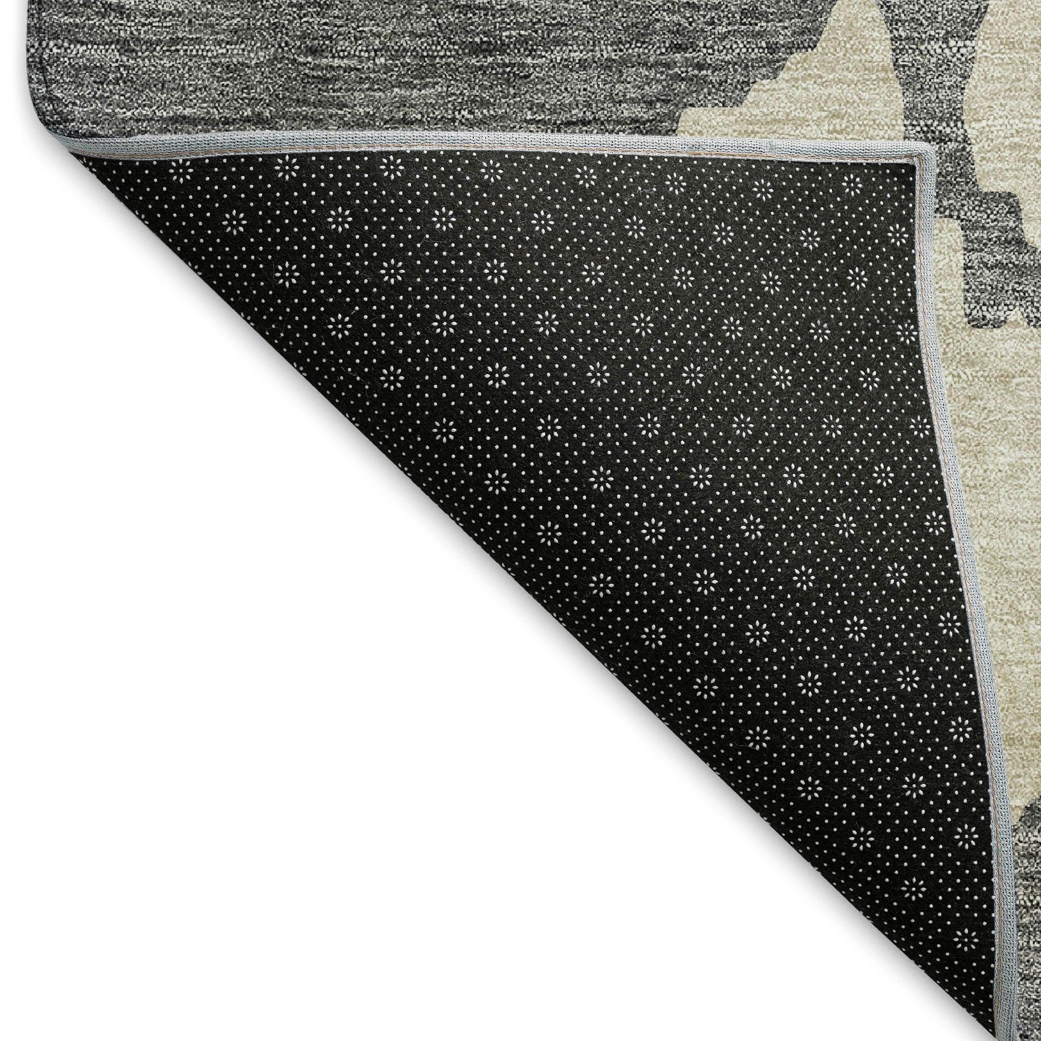 Seville Machine Washable Transitional Gray Rug 1'8" x 2'6" #shape_Rectangle