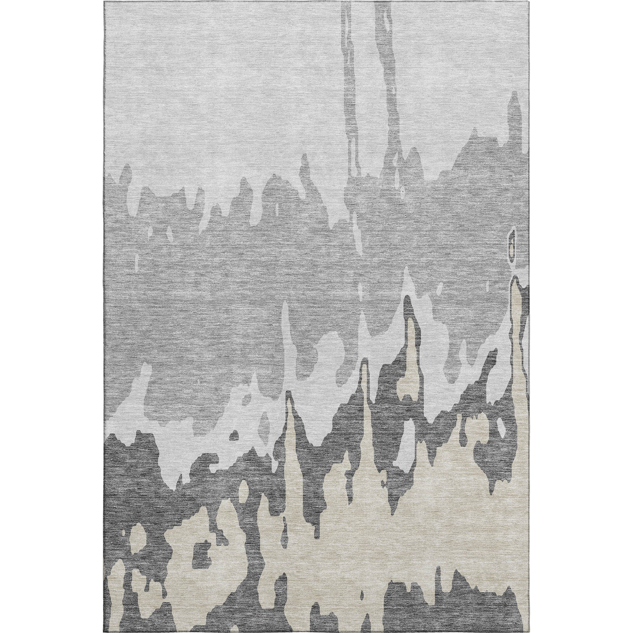 Seville Machine Washable Transitional Gray Rug 2'6" x 3'10" #shape_Rectangle