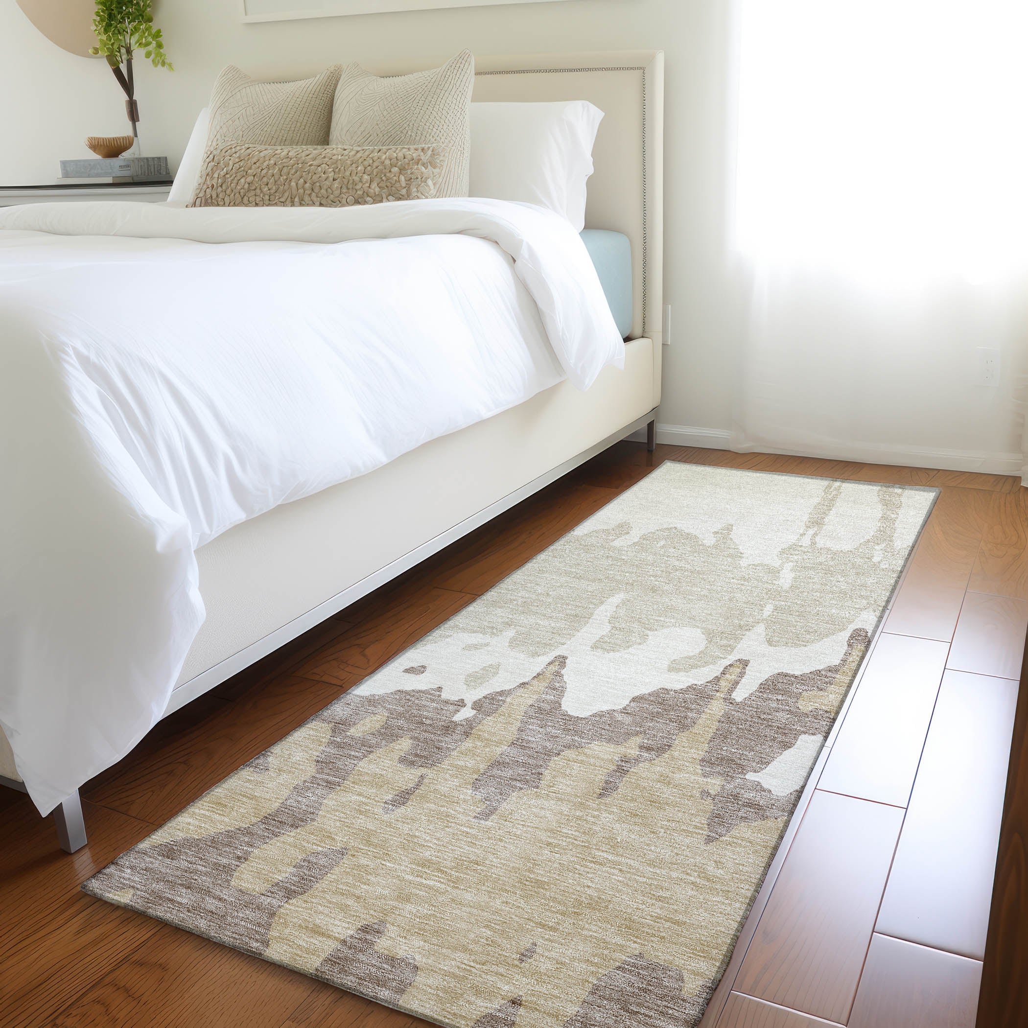 Seville Machine Washable Transitional Ivory Rug 2'3" x 7'6" #shape_Runner