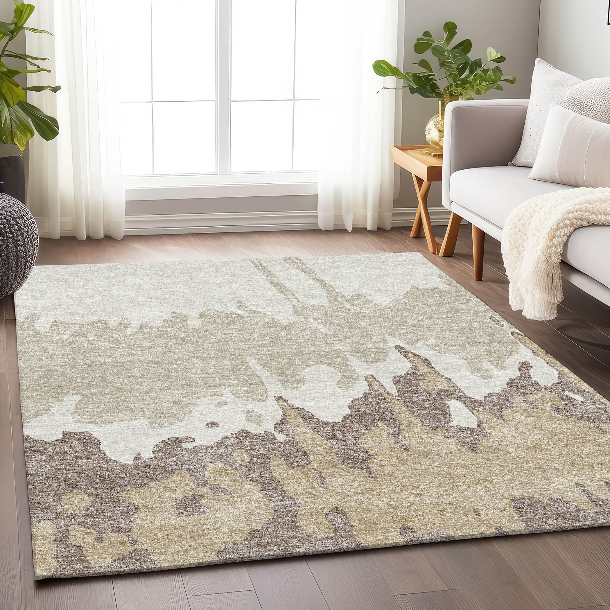 Seville Machine Washable Transitional Ivory Rug 2'6" x 3'10" #shape_Rectangle