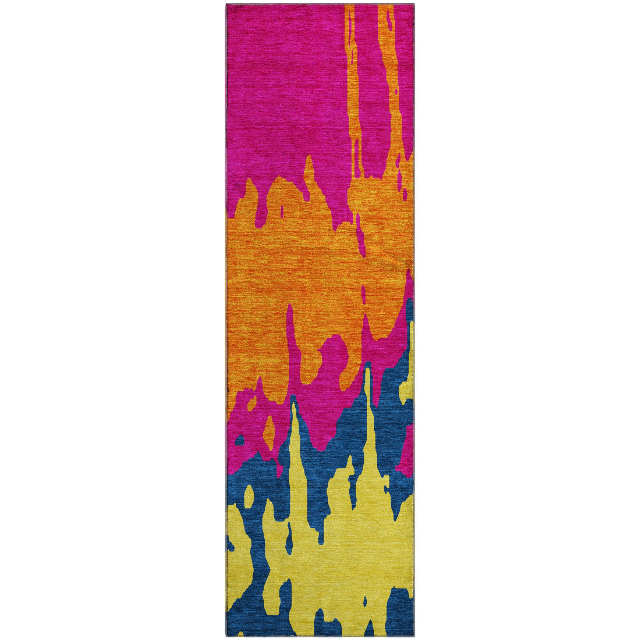 Seville Machine Washable Transitional Pink Rug 2'3" x 7'6" #shape_Runner