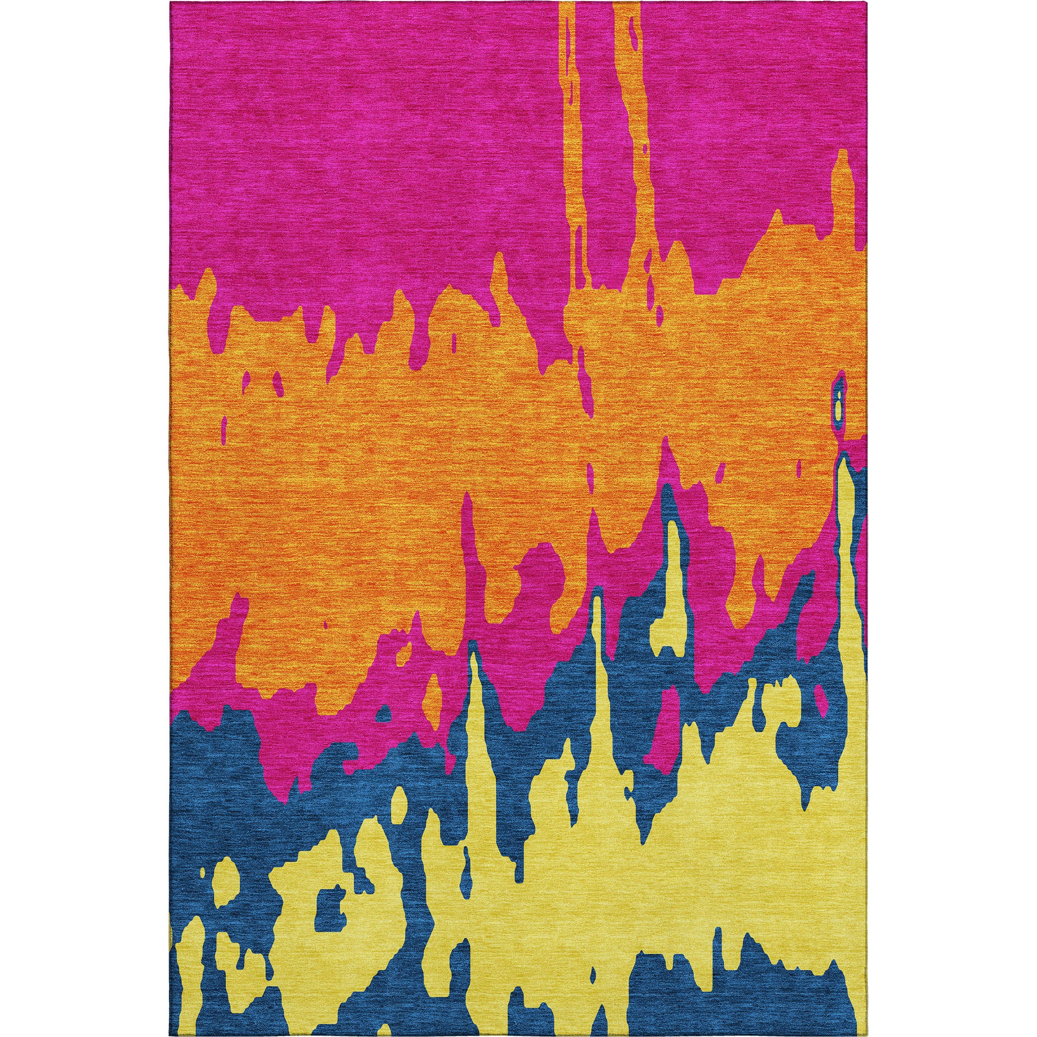 Seville Machine Washable Transitional Pink Rug 2'6" x 3'10" #shape_Rectangle