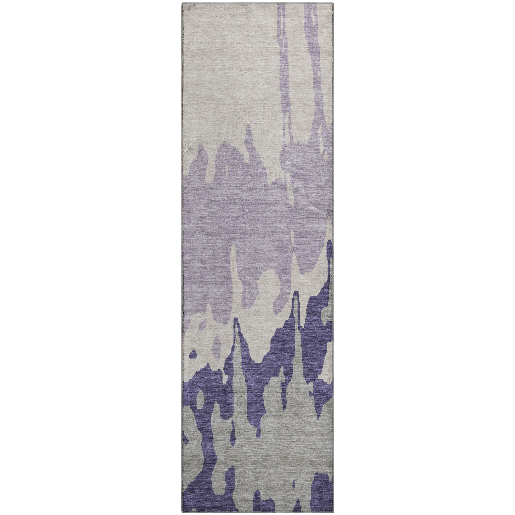 Seville Machine Washable Transitional Purple Rug 2'3" x 7'6" #shape_Runner