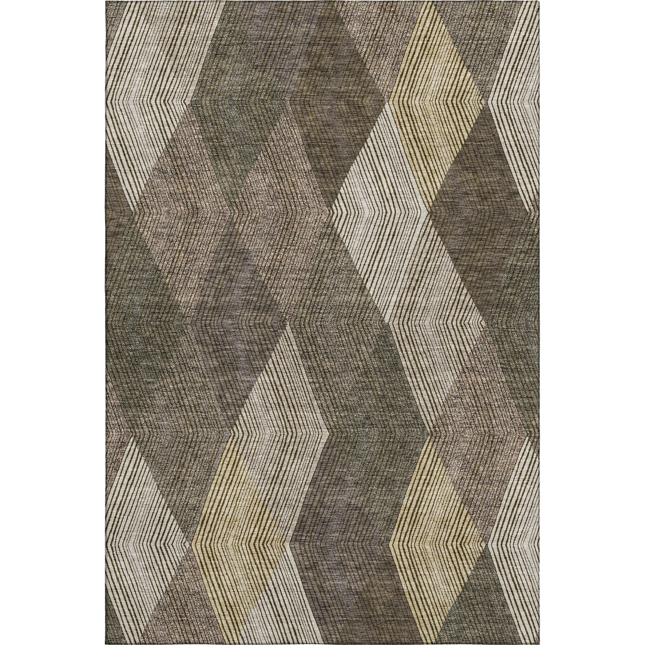 Seville Machine Washable Transitional Brown Rug 2'6" x 3'10" #shape_Rectangle