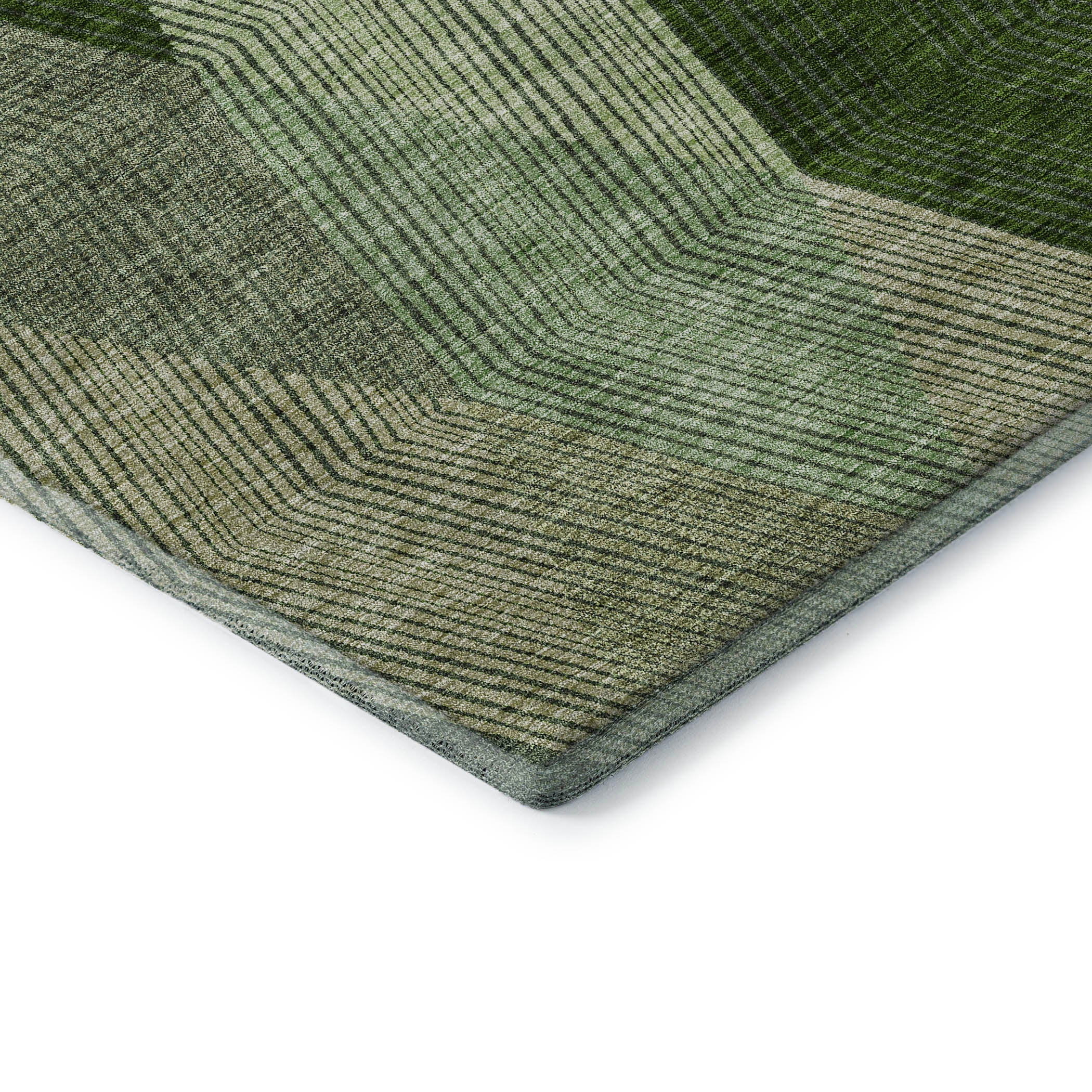 Seville Machine Washable Transitional Green Rug 1'8" x 2'6" #shape_Rectangle