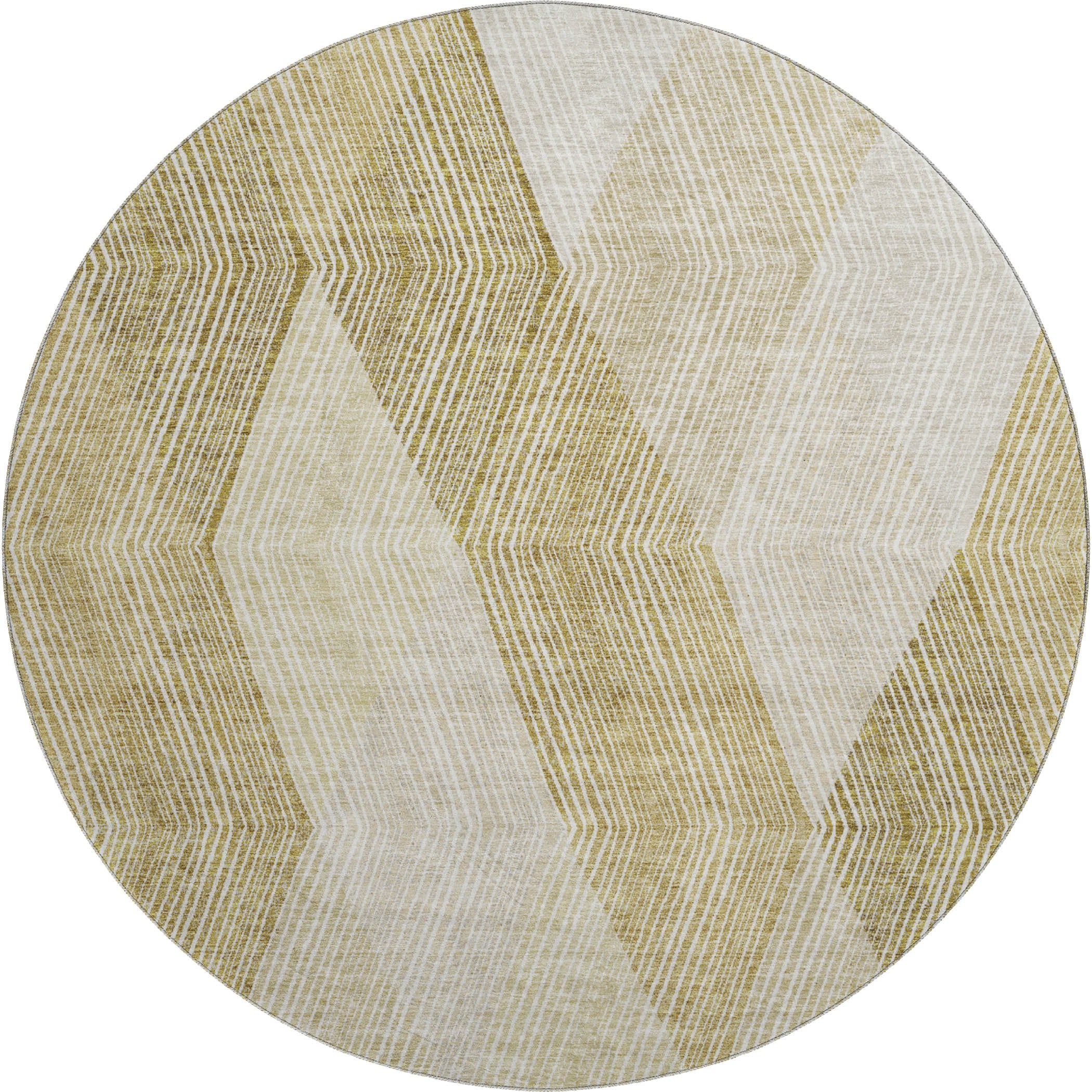 Seville Machine Washable Transitional Ivory Rug 8' x 8' #shape_Round