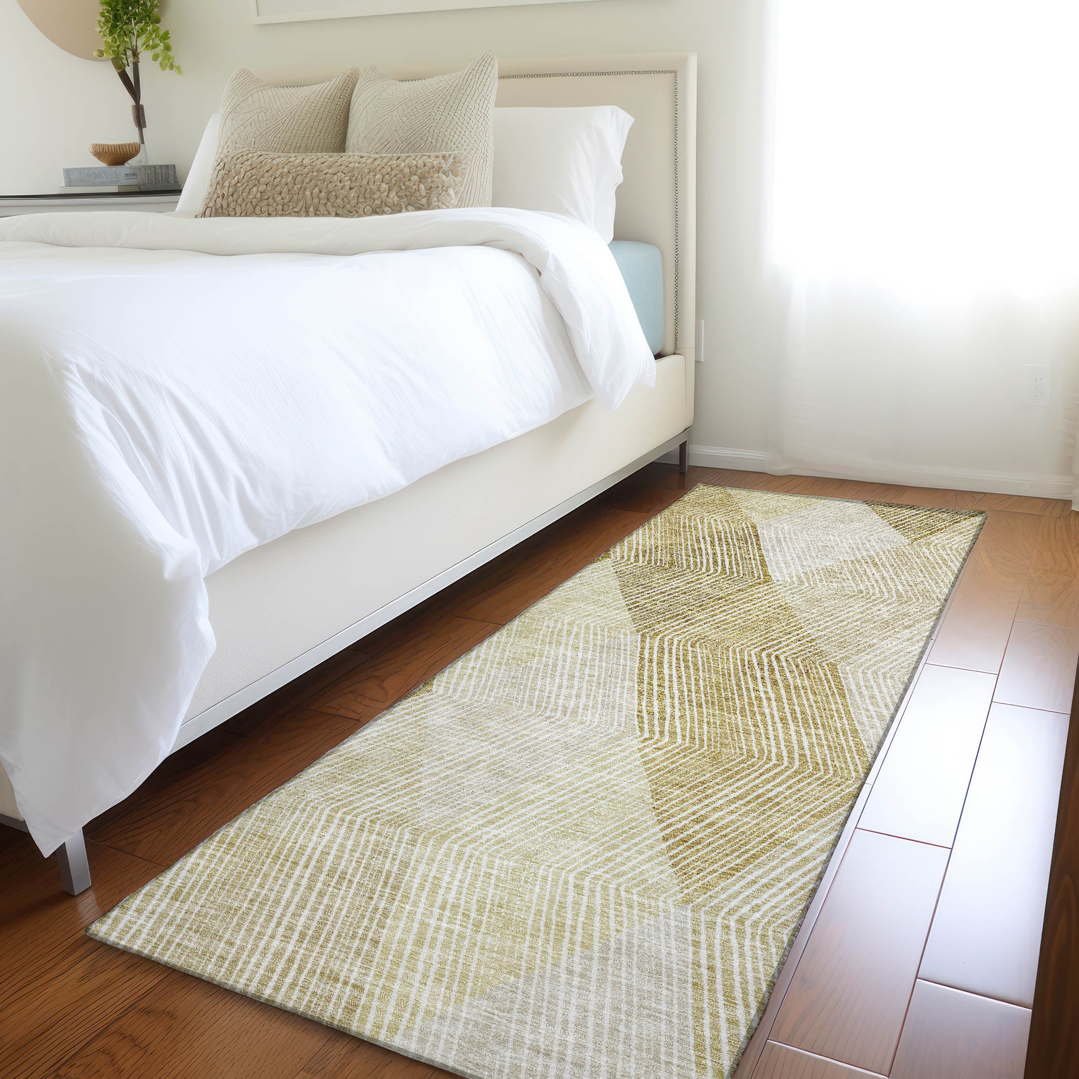Seville Machine Washable Transitional Ivory Rug 2'3" x 7'6" #shape_Runner