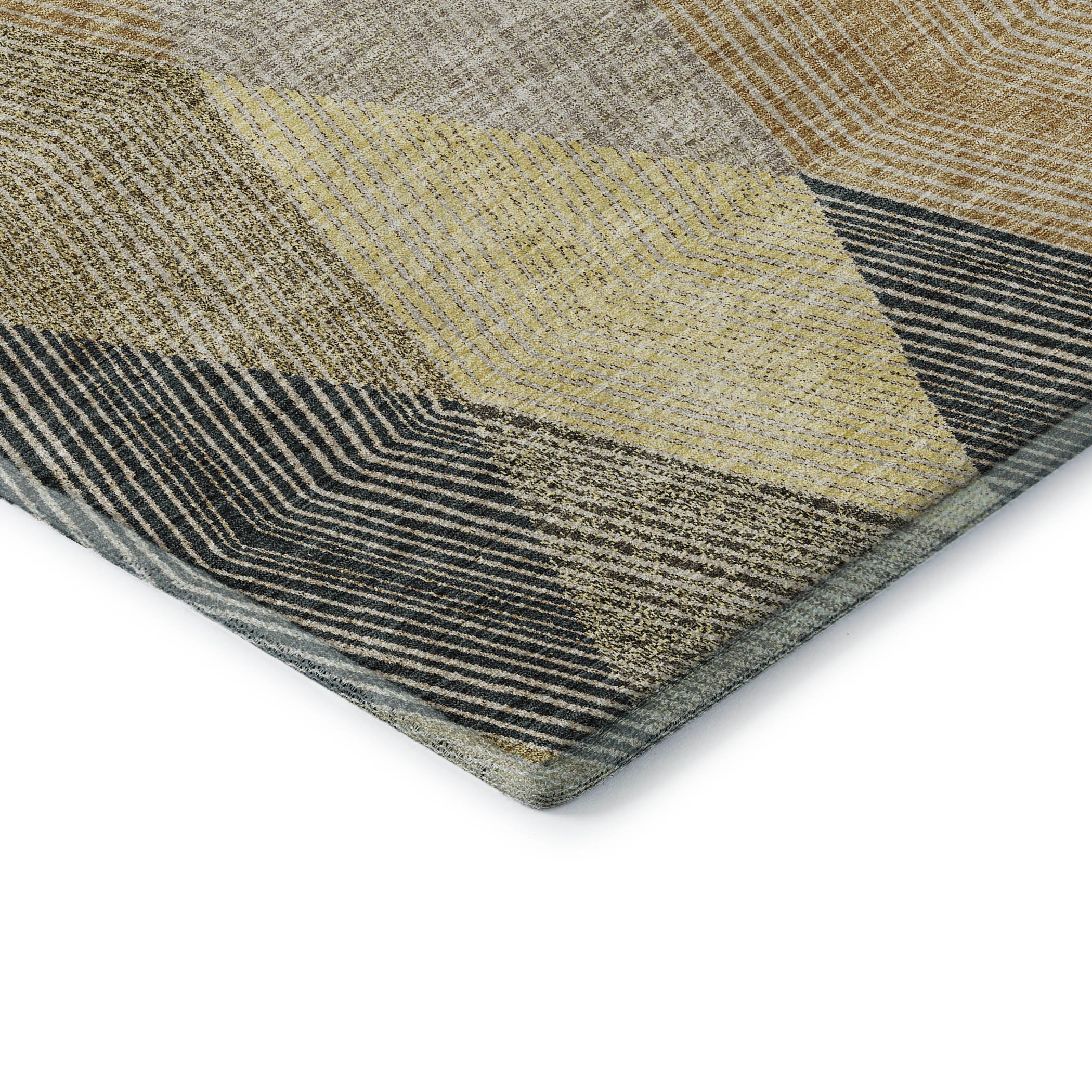 Seville Machine Washable Transitional Mocha Brown Rug 1'8" x 2'6" #shape_Rectangle