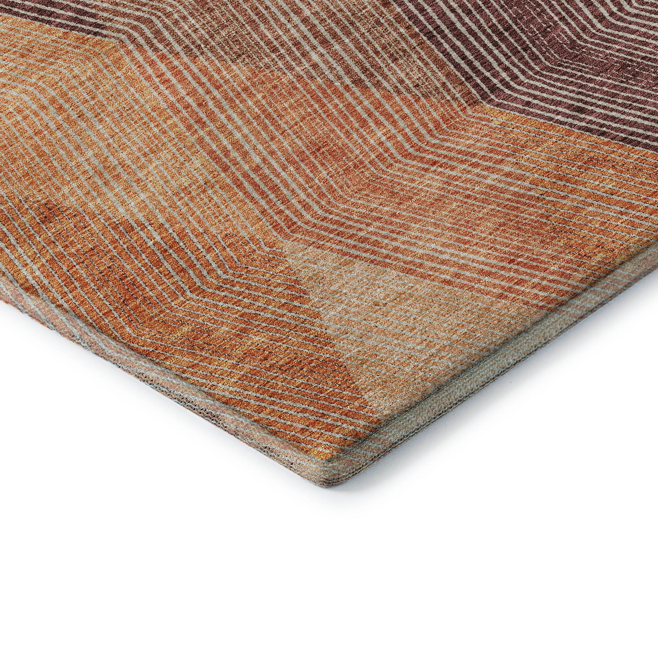 Seville Machine Washable Transitional Orange Rug 1'8" x 2'6" #shape_Rectangle