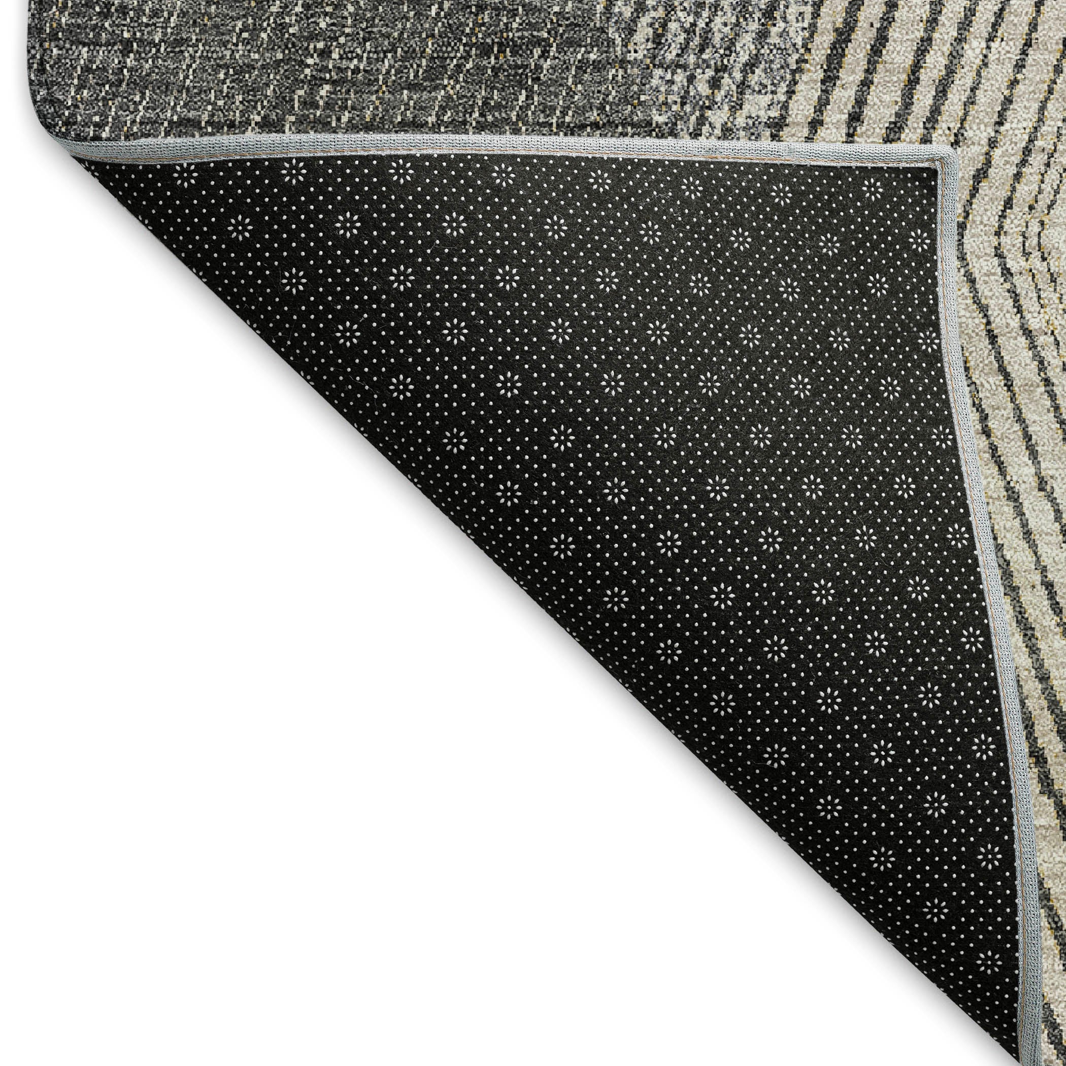 Seville Machine Washable Transitional Pewter Gray Rug 1'8" x 2'6" #shape_Rectangle