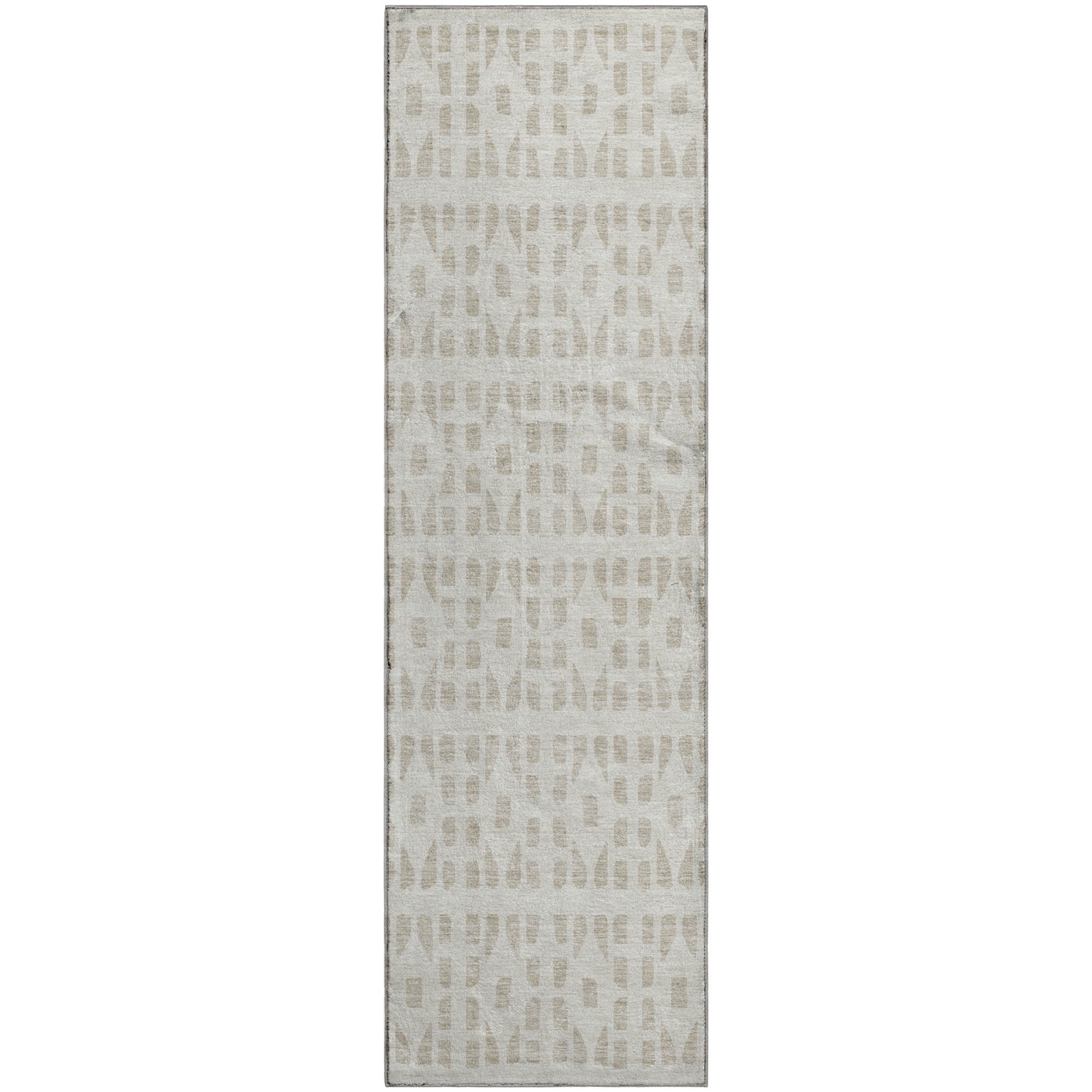 Kathmandu Machine Washable Transitional Ivory Rug 2'3" x 7'6" #shape_Runner