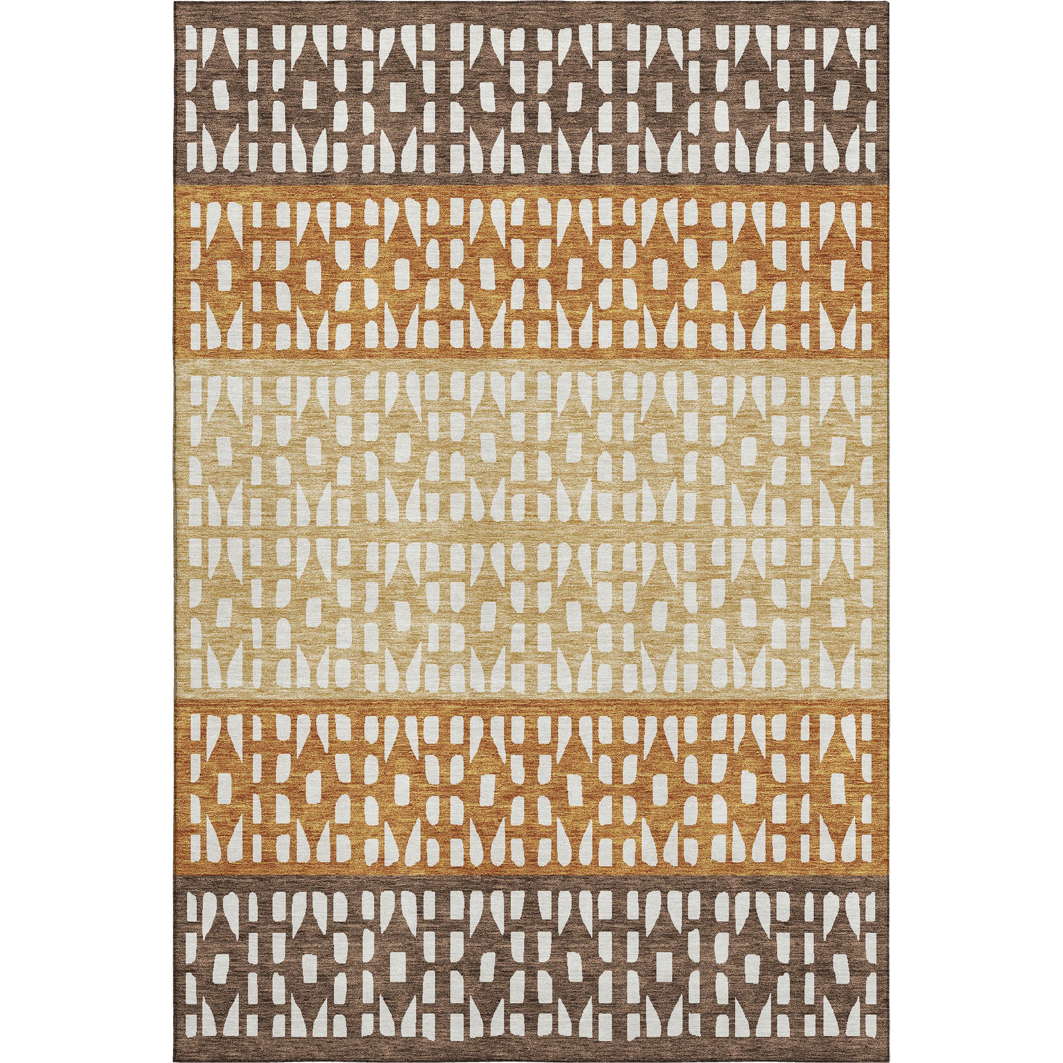 Florence Machine Washable Transitional Coffee Brown Rug 2'6" x 3'10" #shape_Rectangle