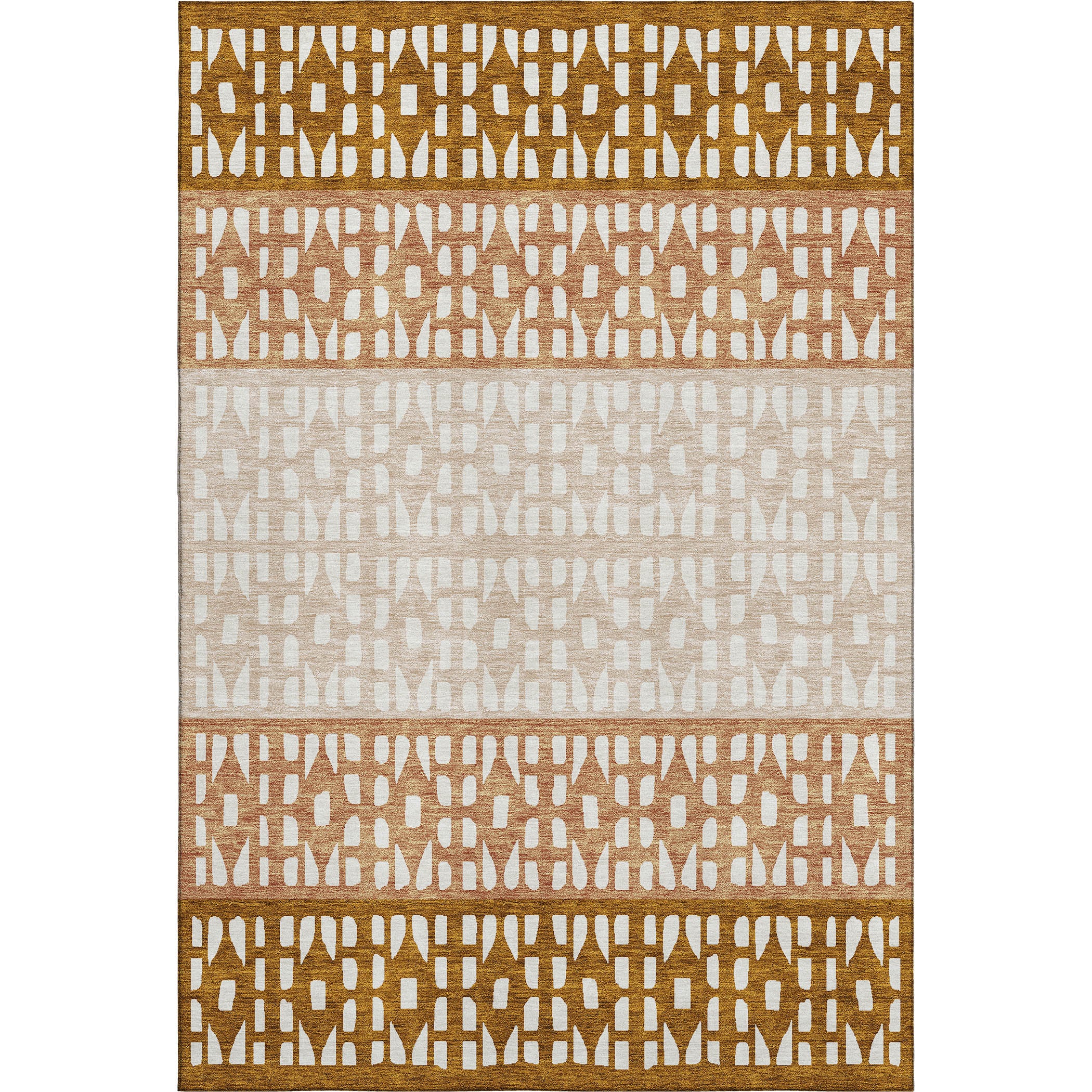 Florence Machine Washable Transitional Paprika Orange Rug 2'6" x 3'10" #shape_Rectangle
