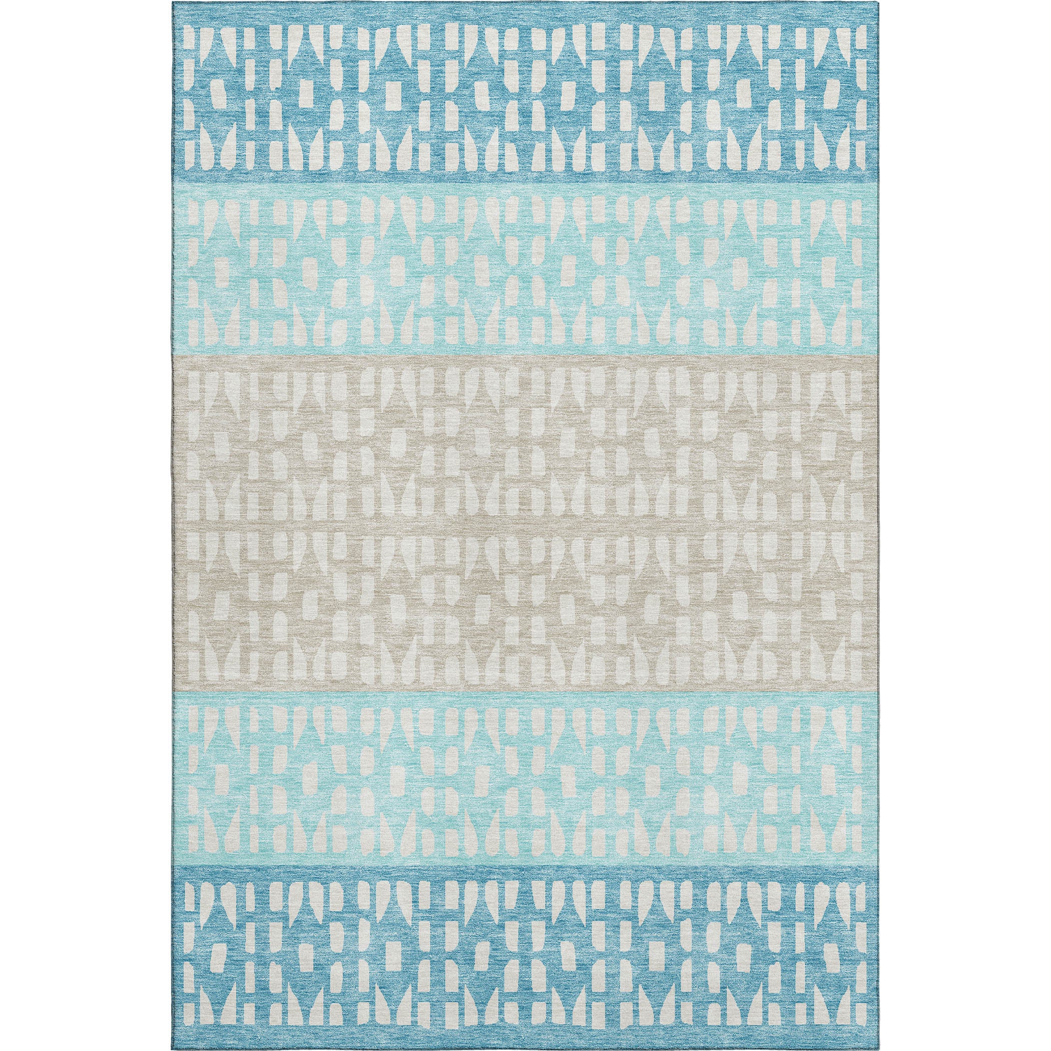 Florence Machine Washable Transitional Teal Rug 2'6" x 3'10" #shape_Rectangle