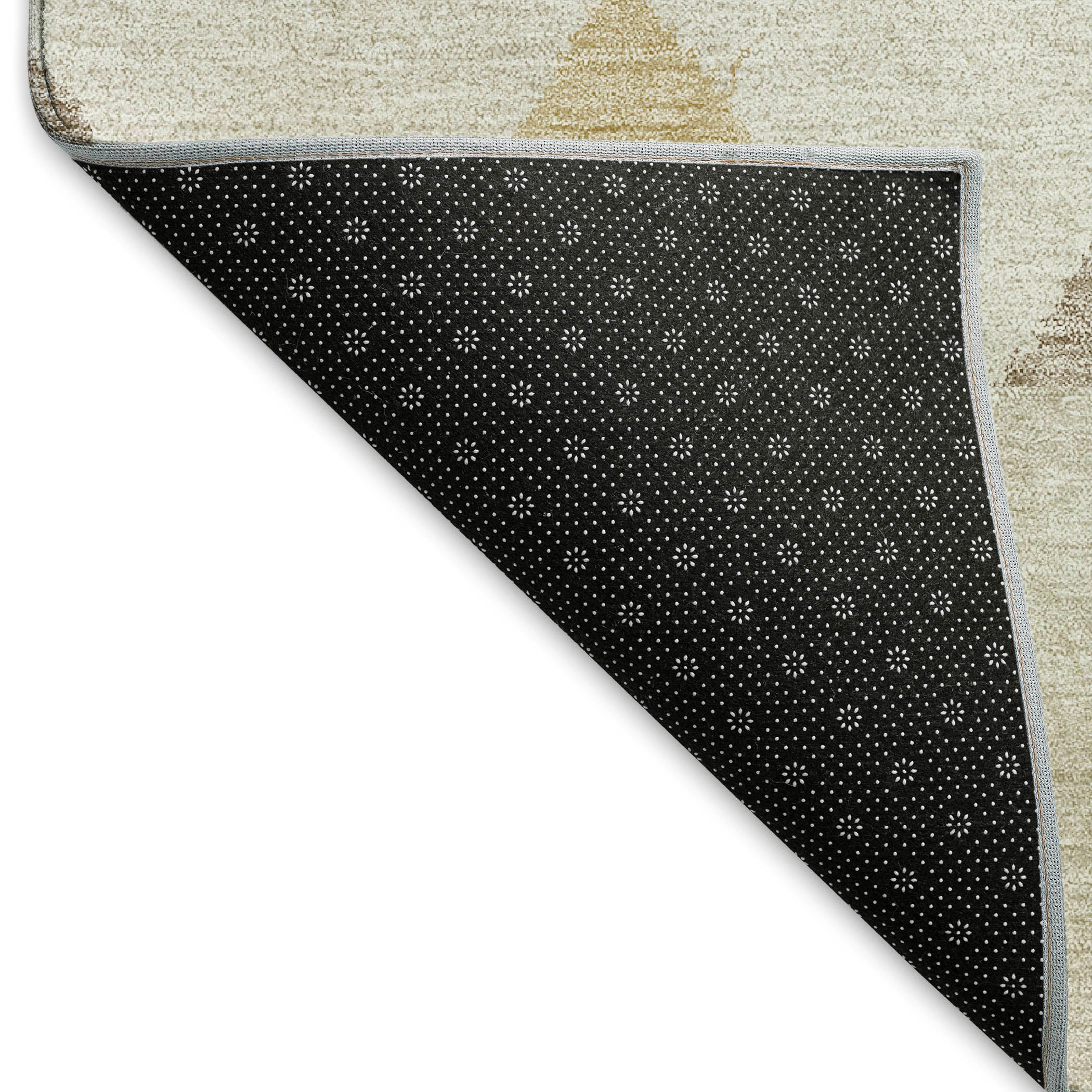 Kotor Machine Washable Transitional Beige Brown Rug 1'8" x 2'6" #shape_Rectangle