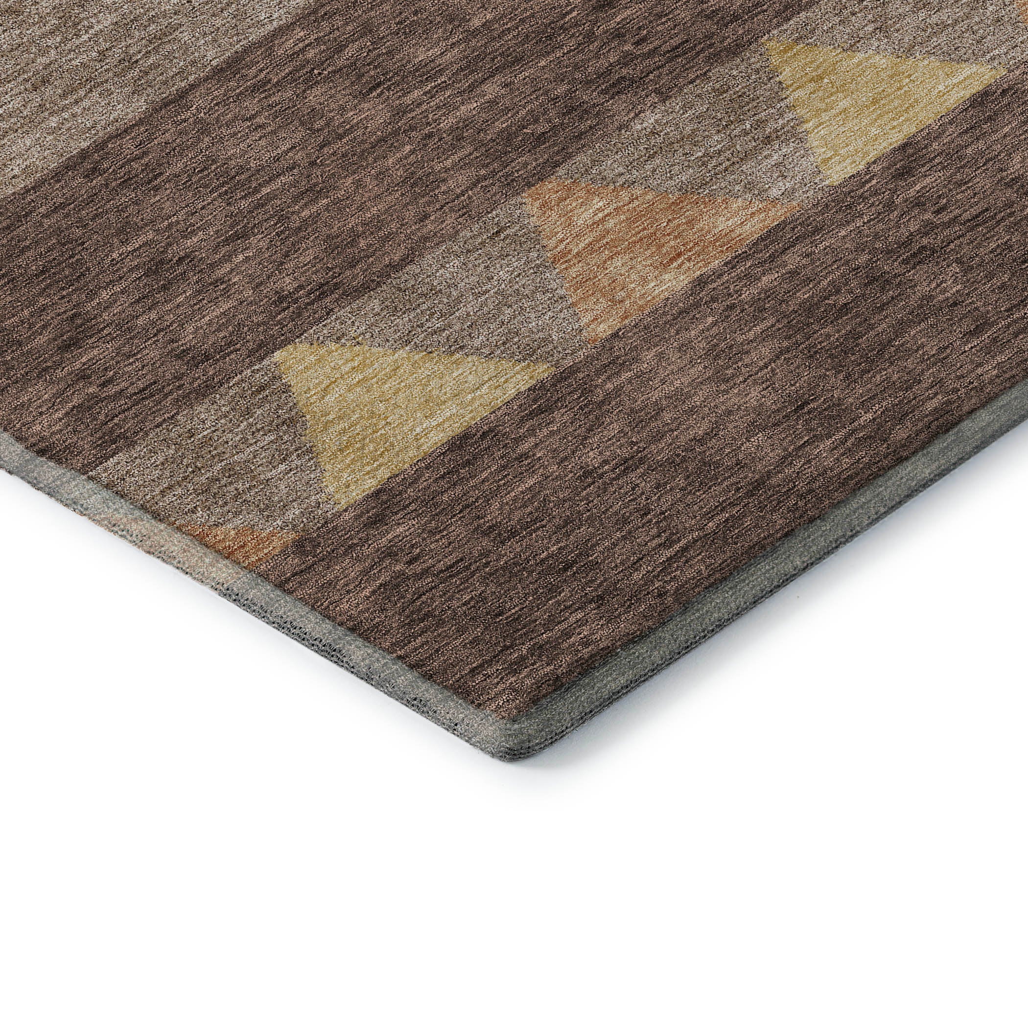 Kotor Machine Washable Transitional Brown Rug 1'8" x 2'6" #shape_Rectangle