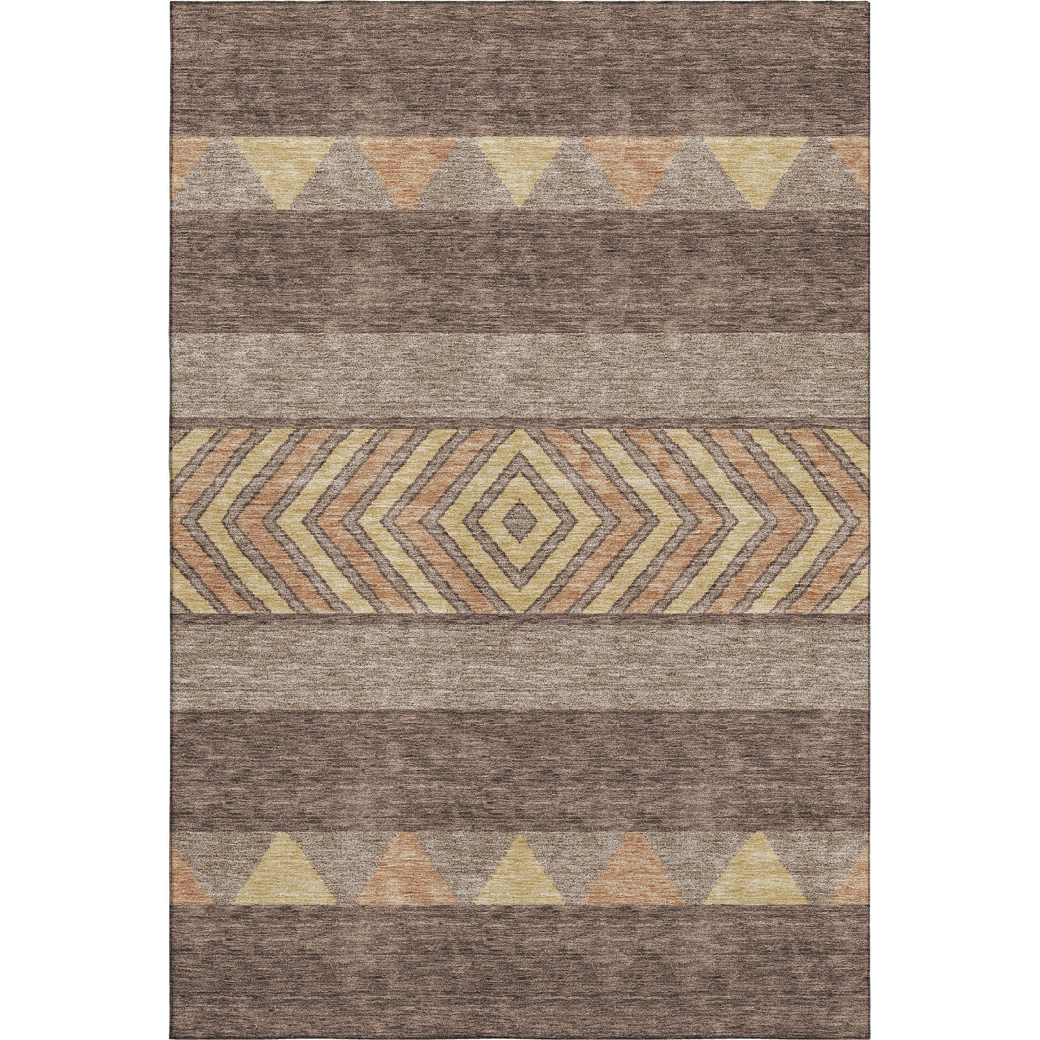 Kotor Machine Washable Transitional Brown Rug 2'6" x 3'10" #shape_Rectangle