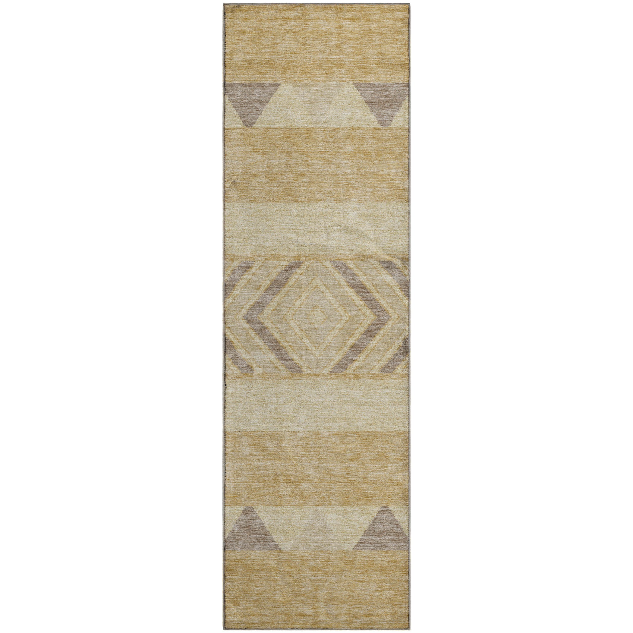 Kotor Machine Washable Transitional Gold Rug 2'3" x 7'6" #shape_Runner
