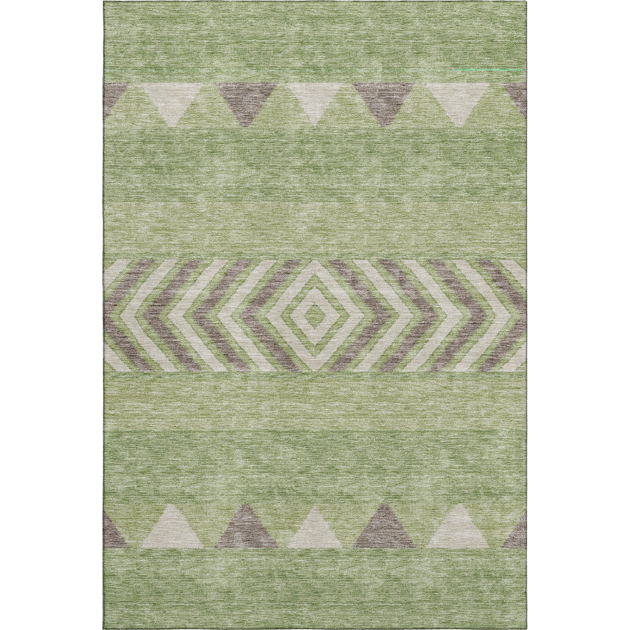 Kotor Machine Washable Transitional Green Rug 2'6" x 3'10" #shape_Rectangle