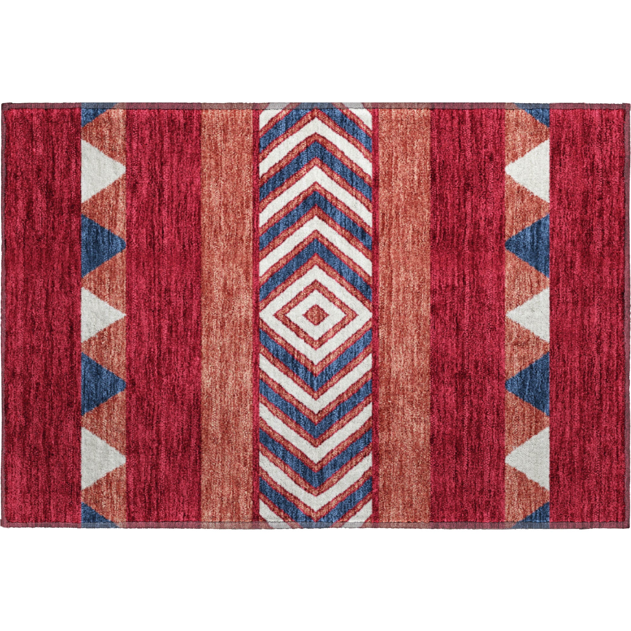 Kotor Machine Washable Transitional Red Rug 1'8" x 2'6" #shape_Rectangle