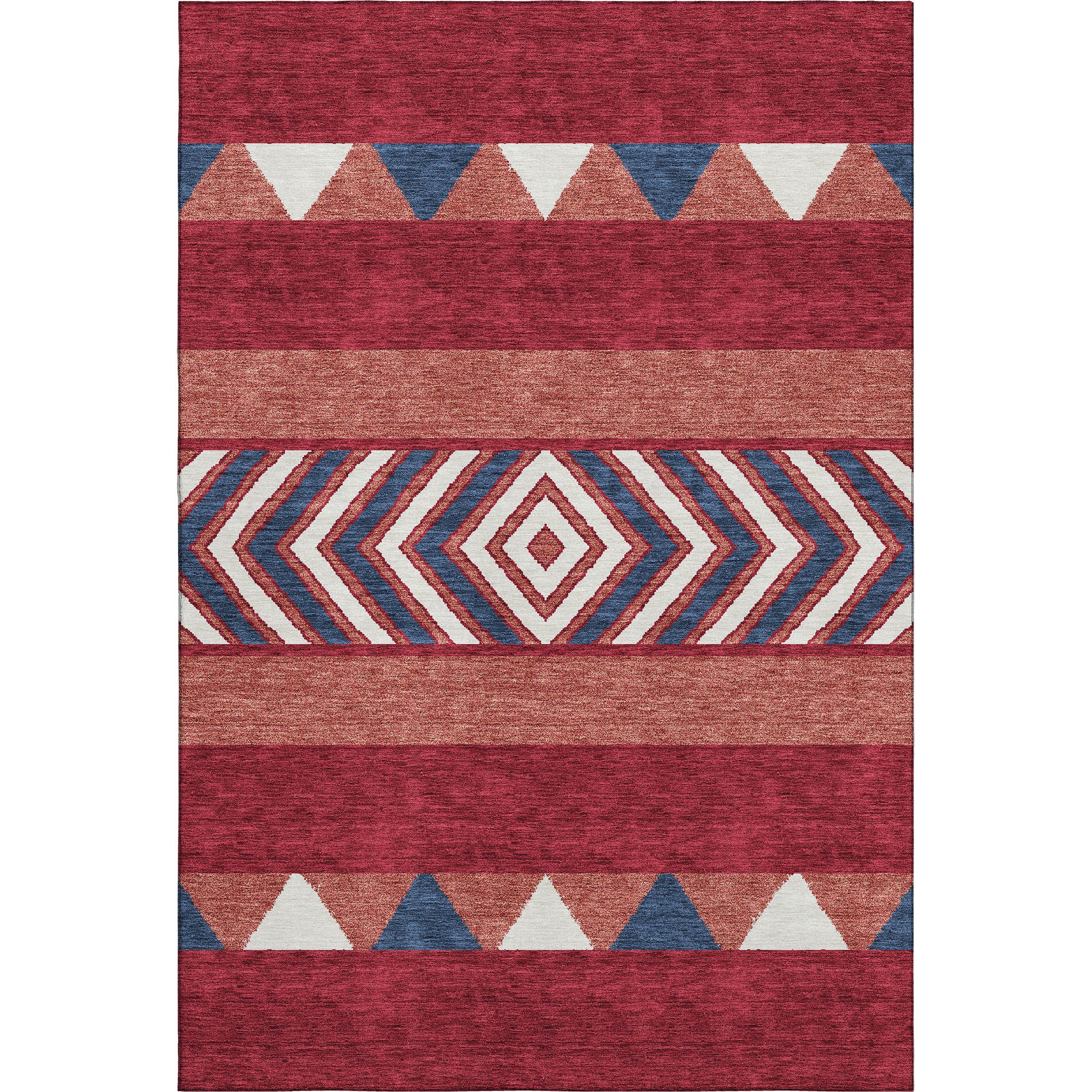 Kotor Machine Washable Transitional Red Rug 2'6" x 3'10" #shape_Rectangle