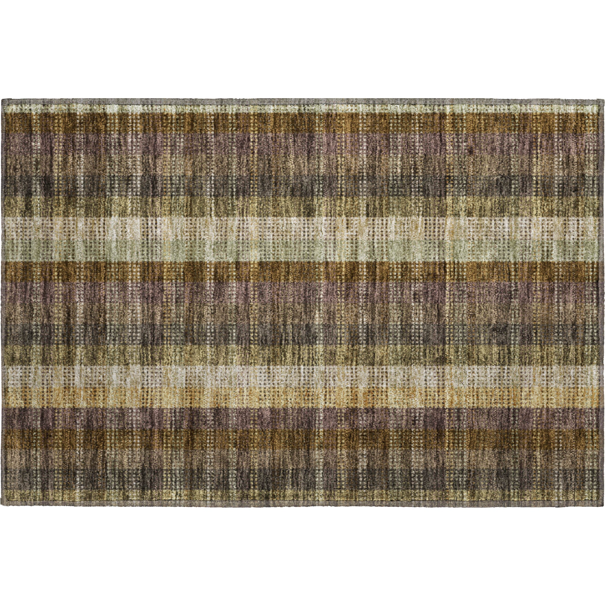 Lisbon Machine Washable Transitional Brown Rug 1'8" x 2'6" #shape_Rectangle