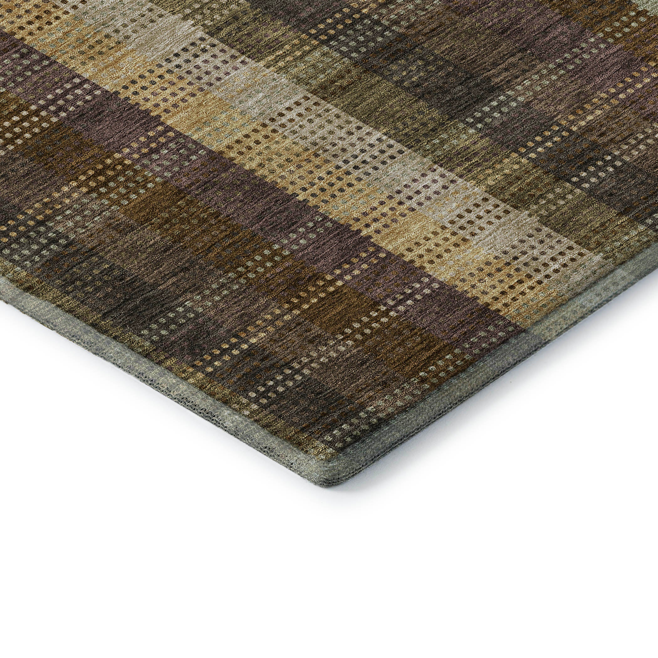 Lisbon Machine Washable Transitional Brown Rug 1'8" x 2'6" #shape_Rectangle