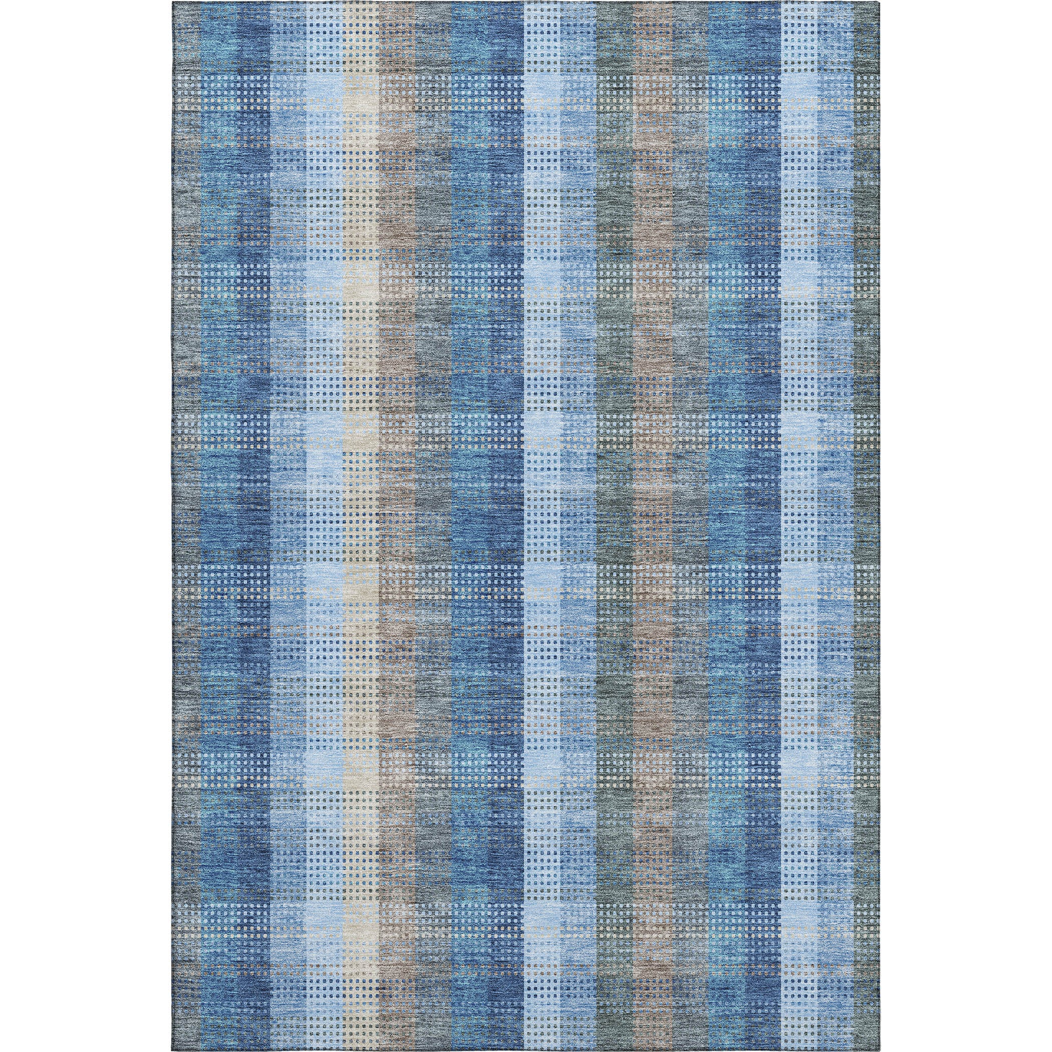 Lisbon Machine Washable Transitional Denim Blue Rug 2'6" x 3'10" #shape_Rectangle