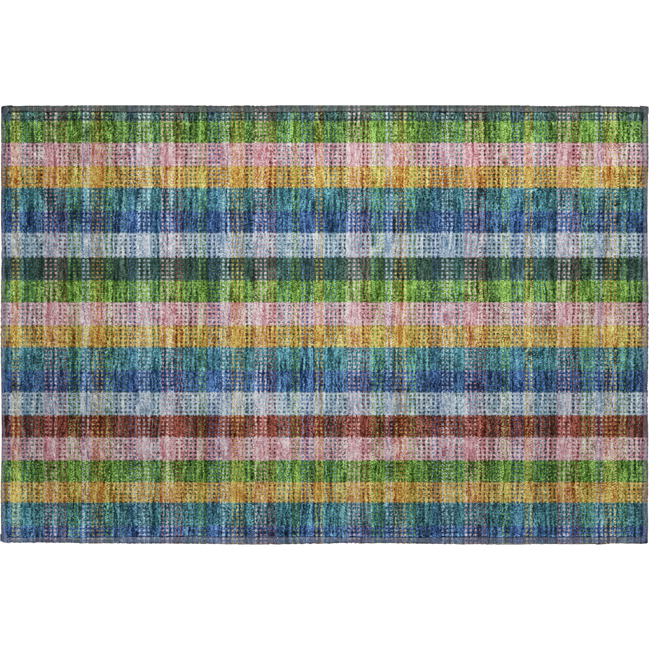 Lisbon Machine Washable Transitional Navy Blue Rug 1'8" x 2'6" #shape_Rectangle