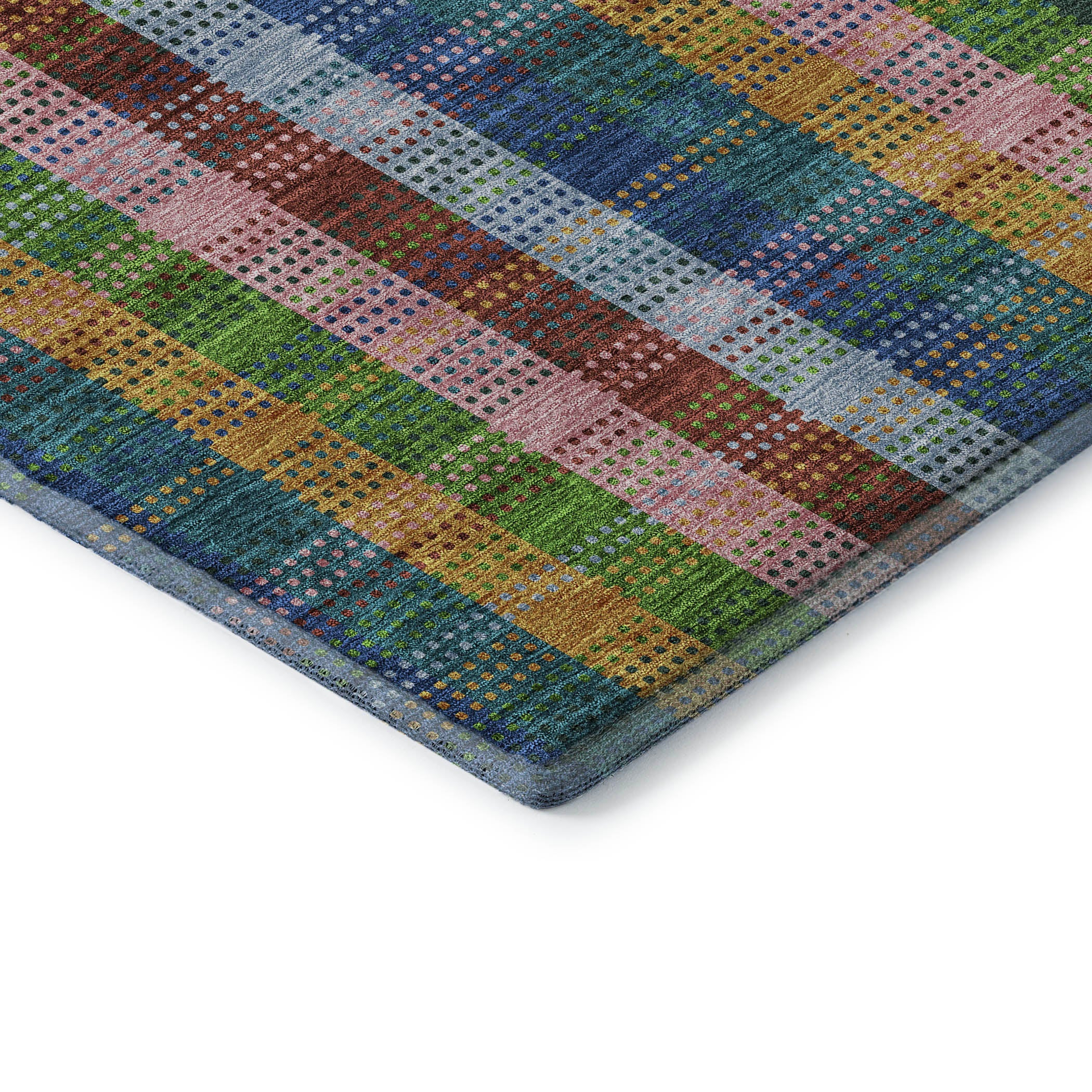 Lisbon Machine Washable Transitional Navy Blue Rug 1'8" x 2'6" #shape_Rectangle
