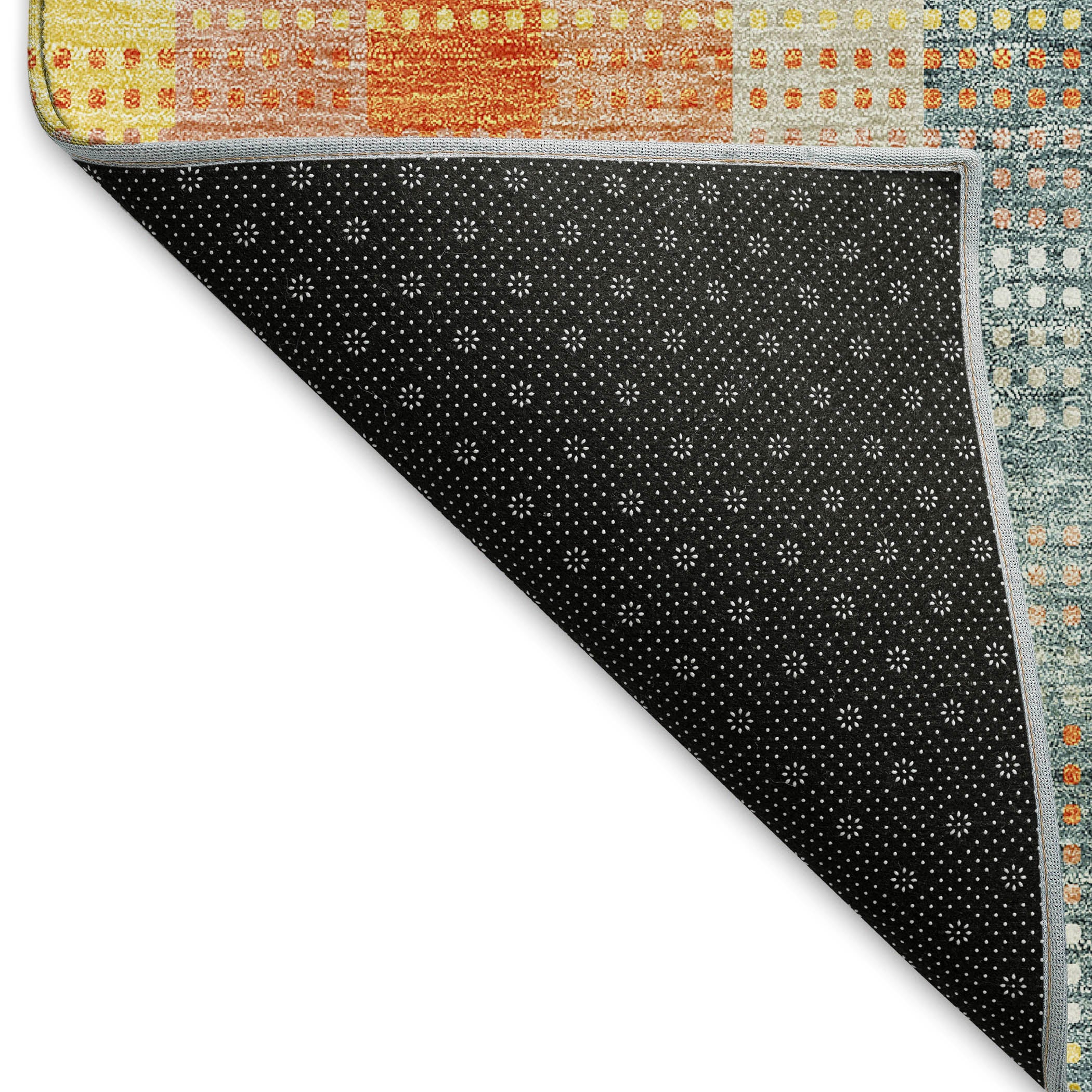 Lisbon Machine Washable Transitional Peach Orange Rug 1'8" x 2'6" #shape_Rectangle
