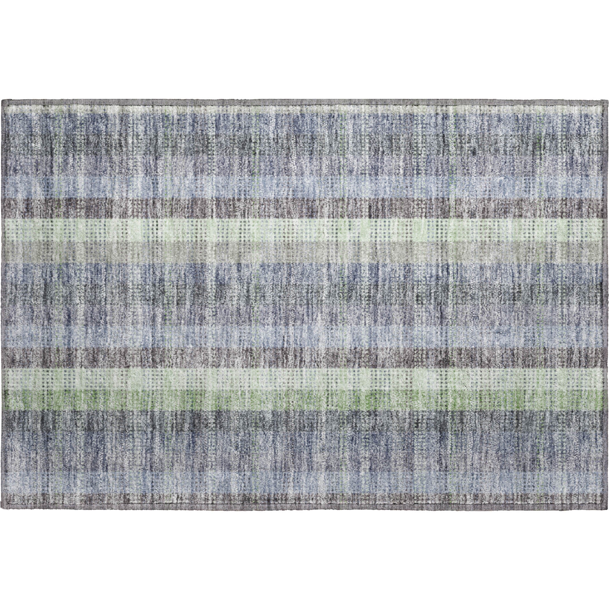 Lisbon Machine Washable Transitional Pewter Gray Rug 1'8" x 2'6" #shape_Rectangle