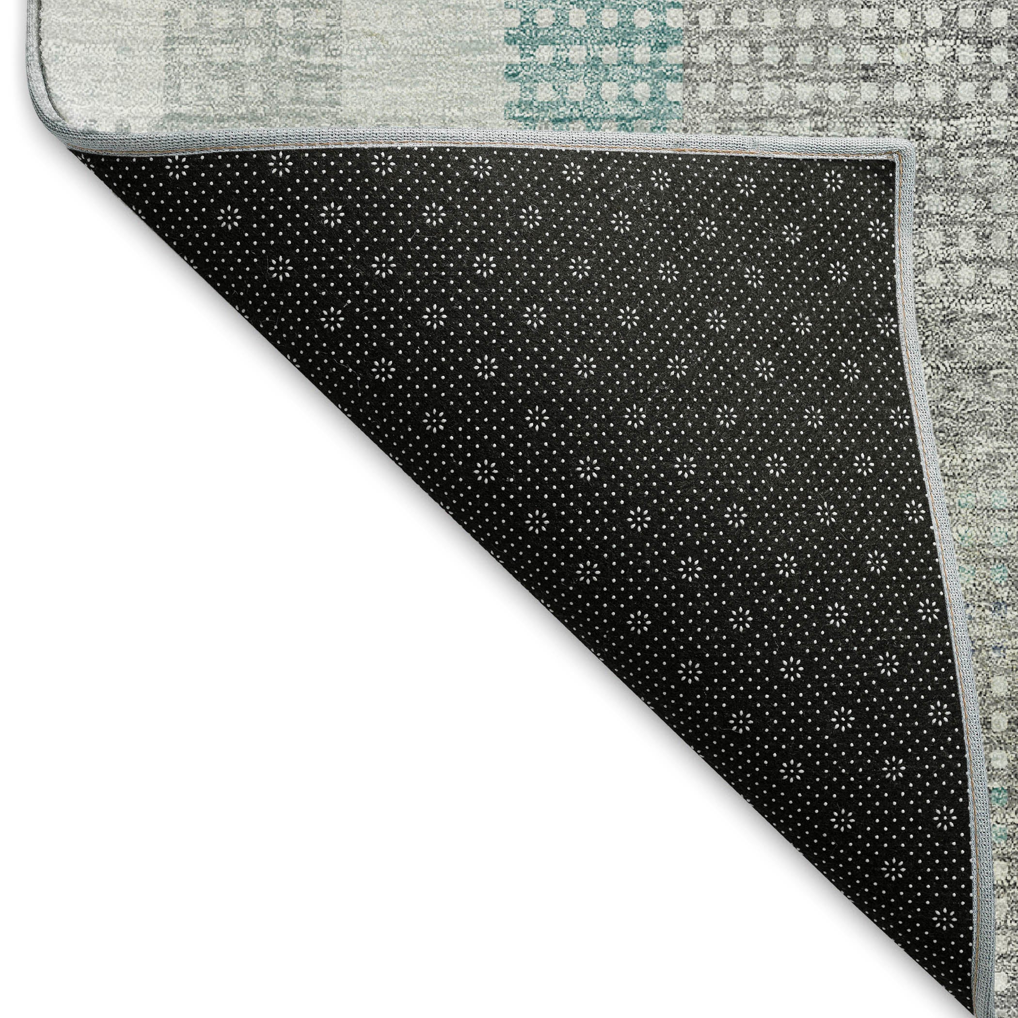Lisbon Machine Washable Transitional Silver Gray Rug 1'8" x 2'6" #shape_Rectangle