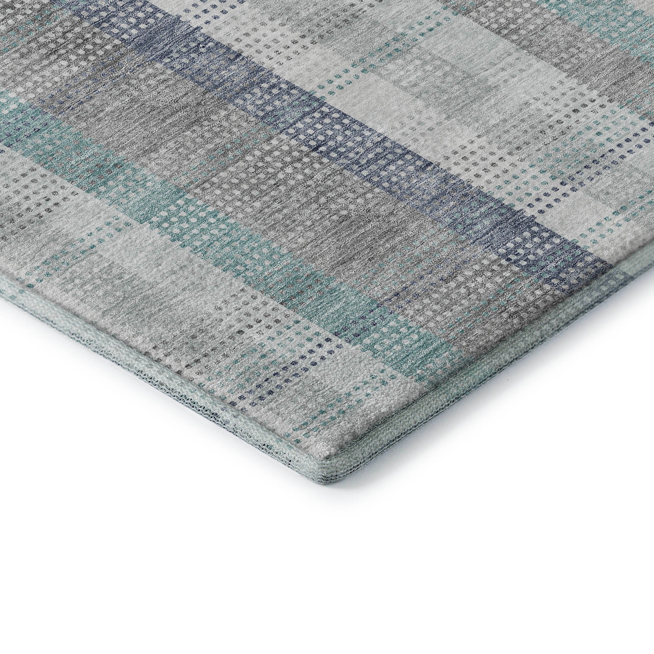 Lisbon Machine Washable Transitional Silver Gray Rug 1'8" x 2'6" #shape_Rectangle