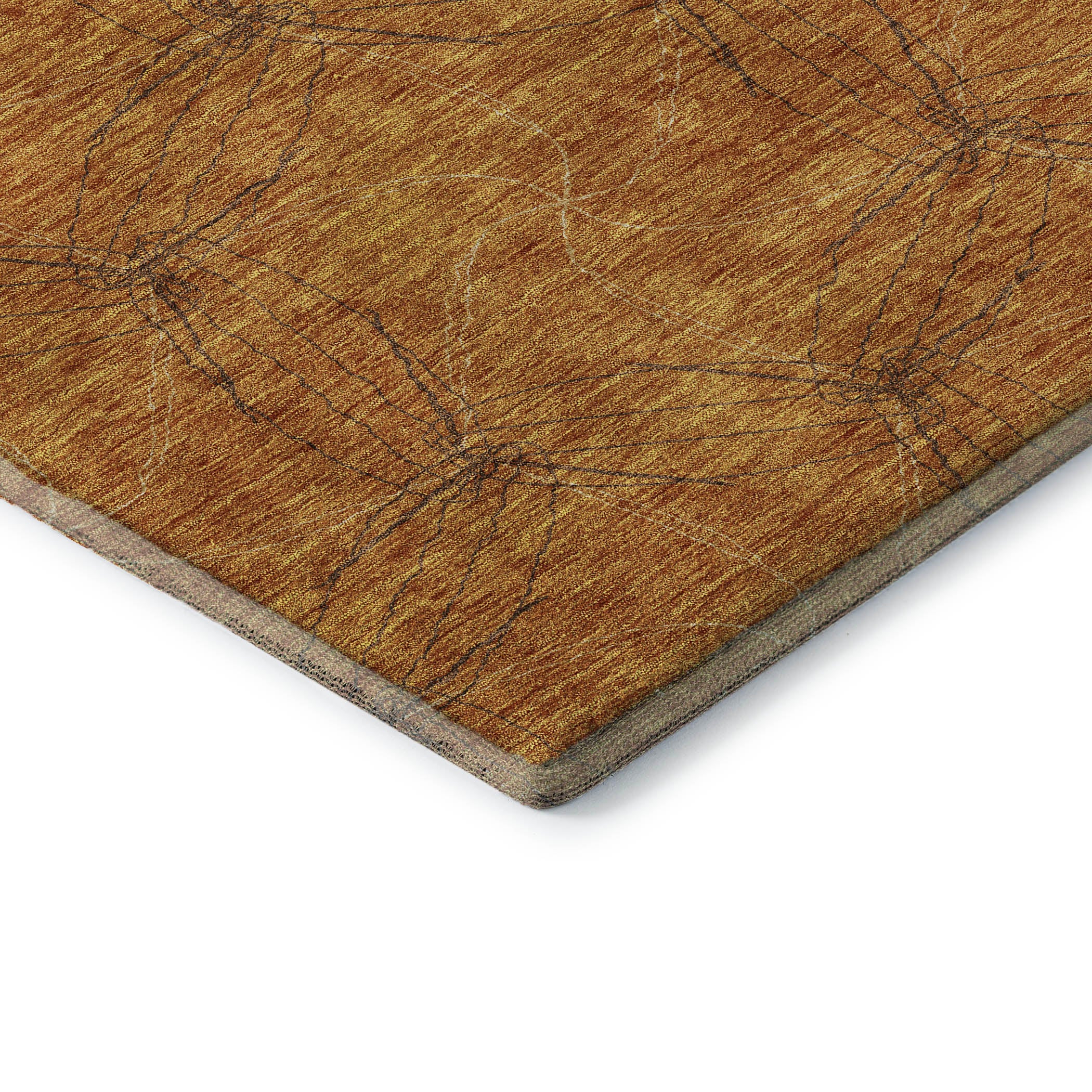 Bangkok Machine Washable Transitional Copper Orange Rug 1'8" x 2'6" #shape_Rectangle