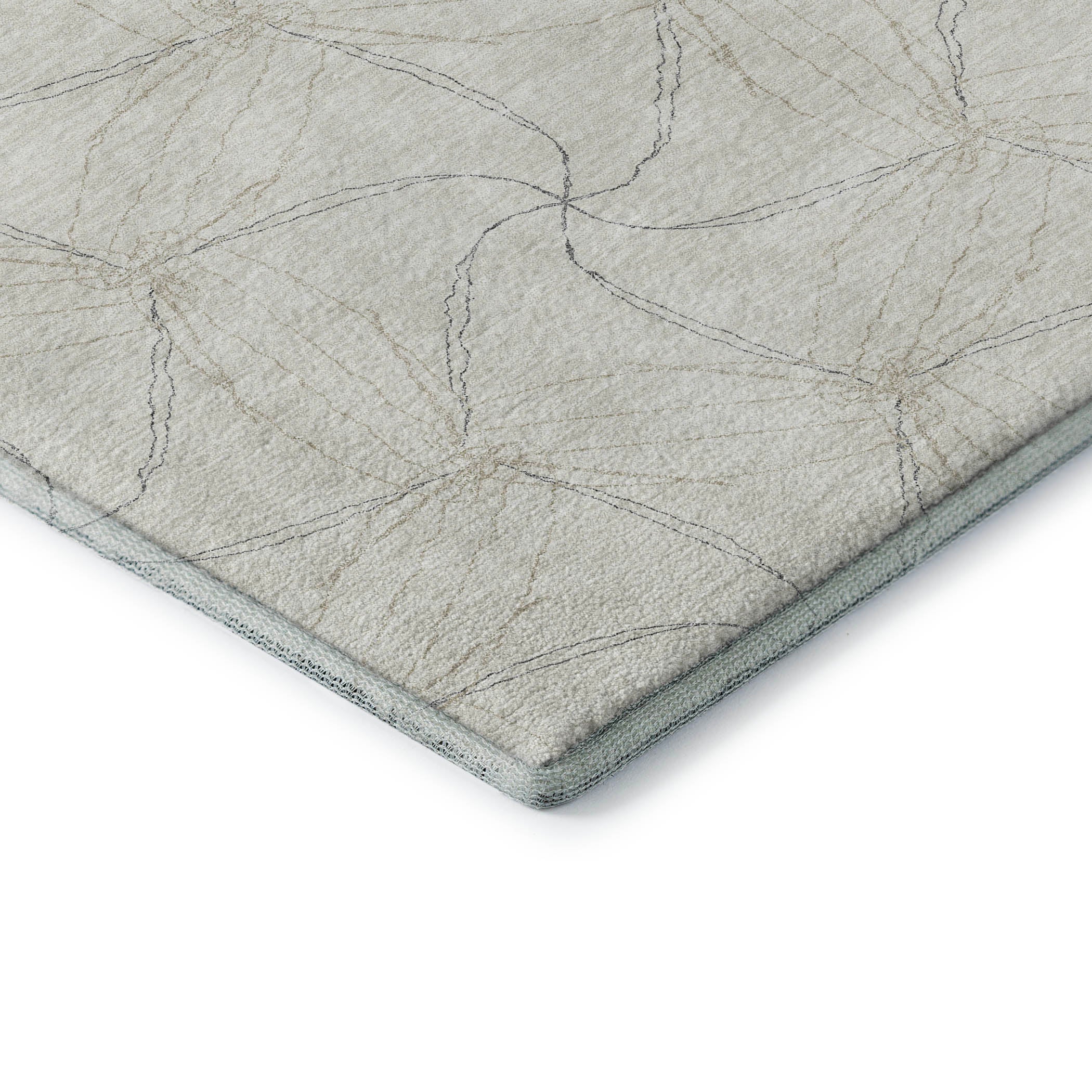 Bangkok Machine Washable Transitional Ivory Rug 1'8" x 2'6" #shape_Rectangle