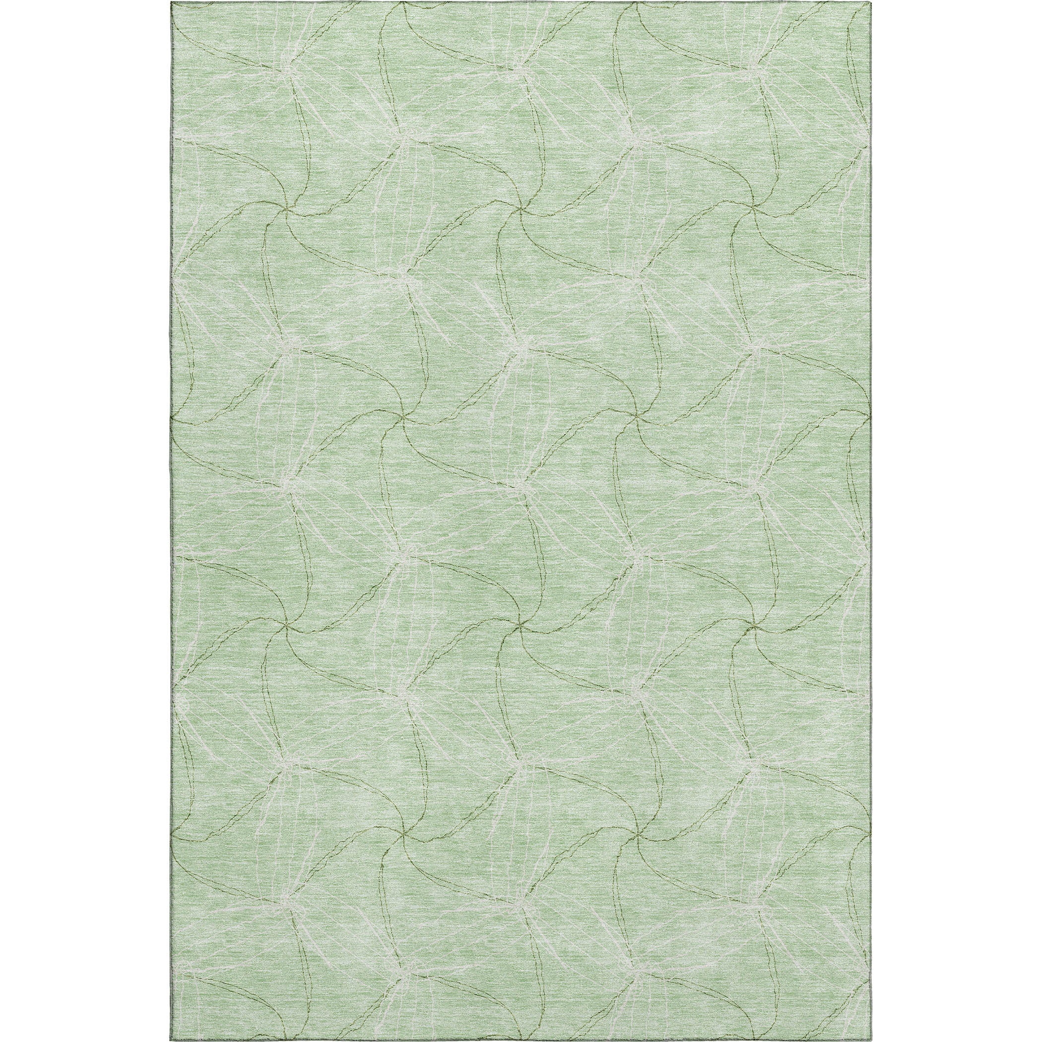 Bangkok Machine Washable Transitional Mint Green Rug 2'6" x 3'10" #shape_Rectangle