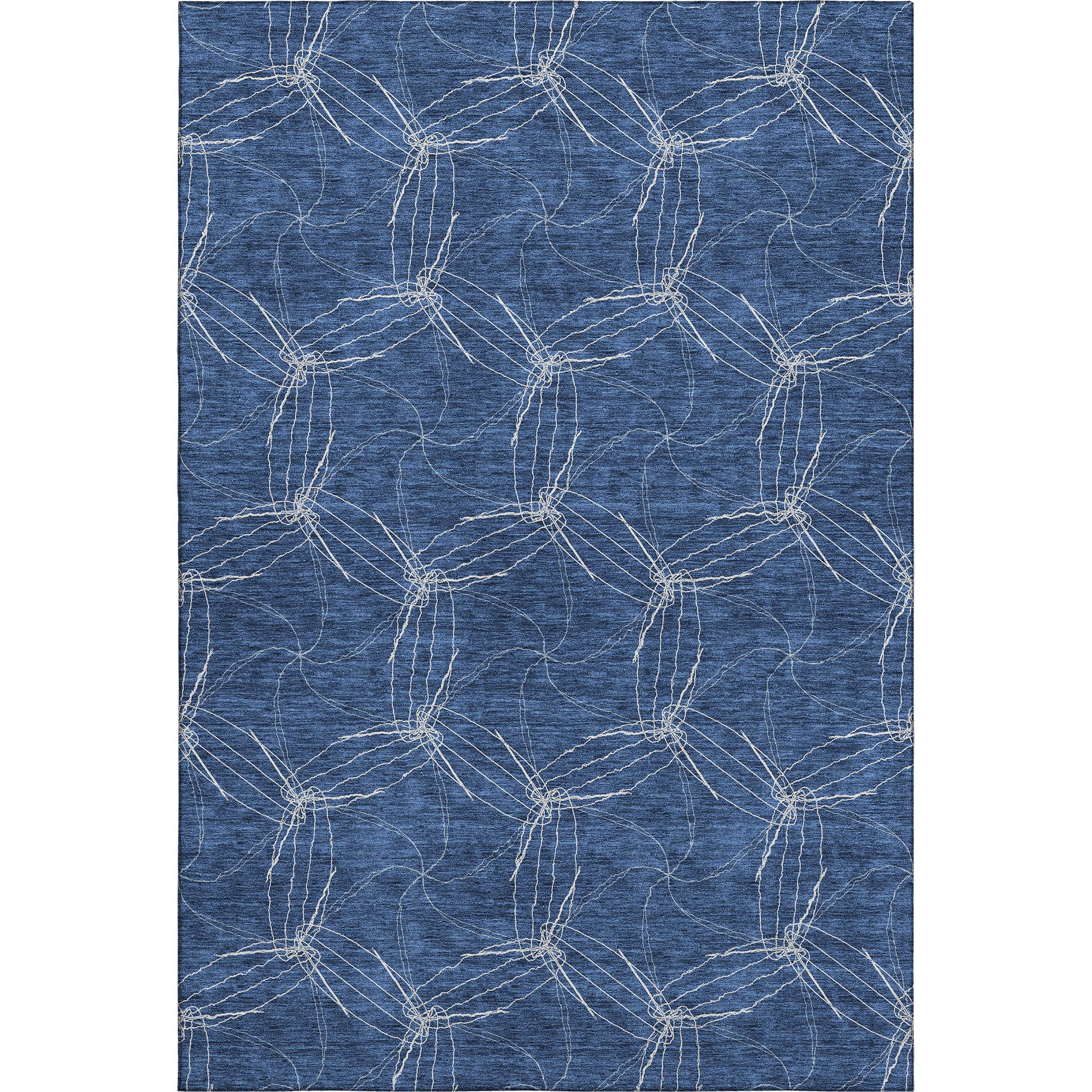 Bangkok Machine Washable Transitional Navy Blue Rug 2'6" x 3'10" #shape_Rectangle