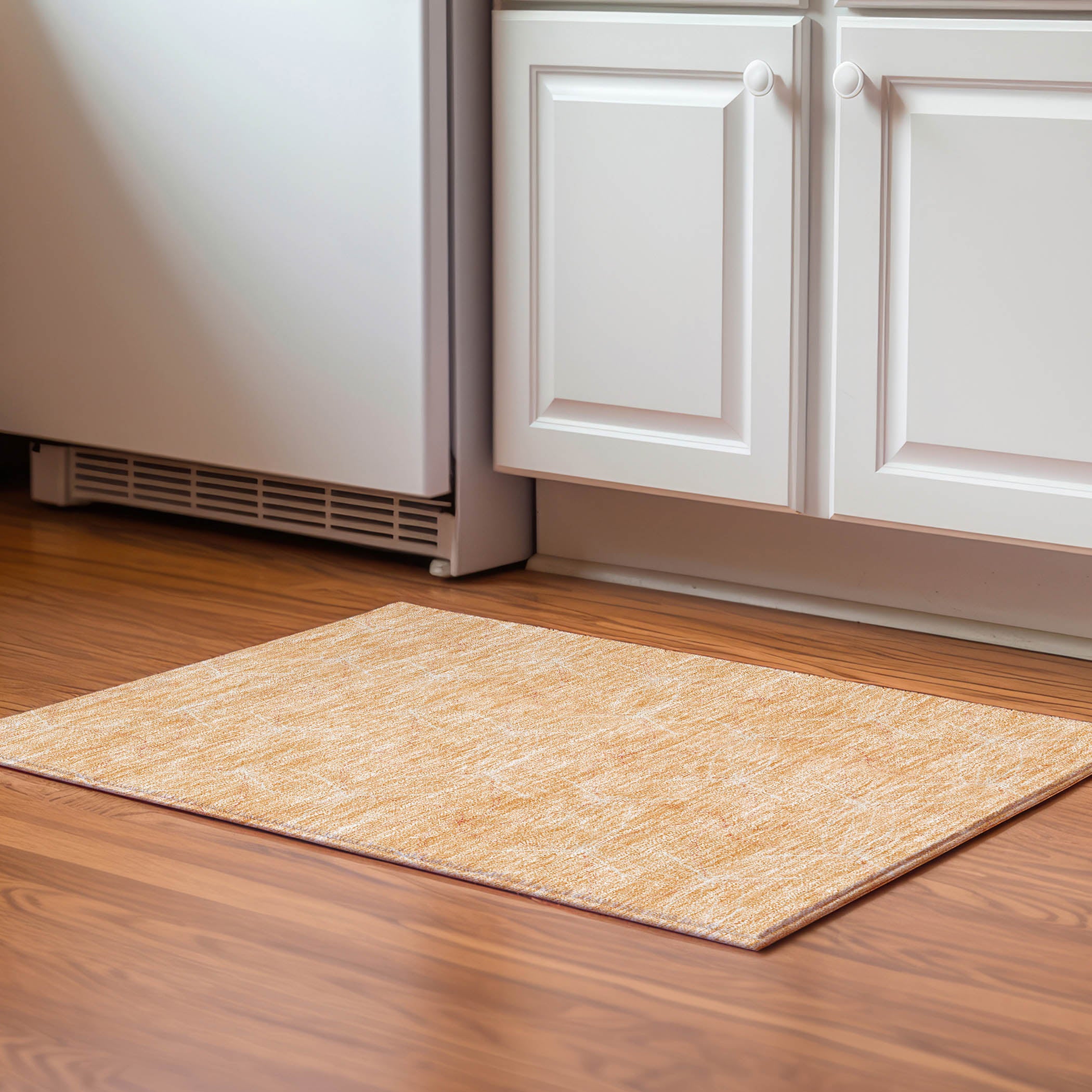 Bangkok Machine Washable Transitional Peach Orange Rug 1'8" x 2'6" #shape_Rectangle
