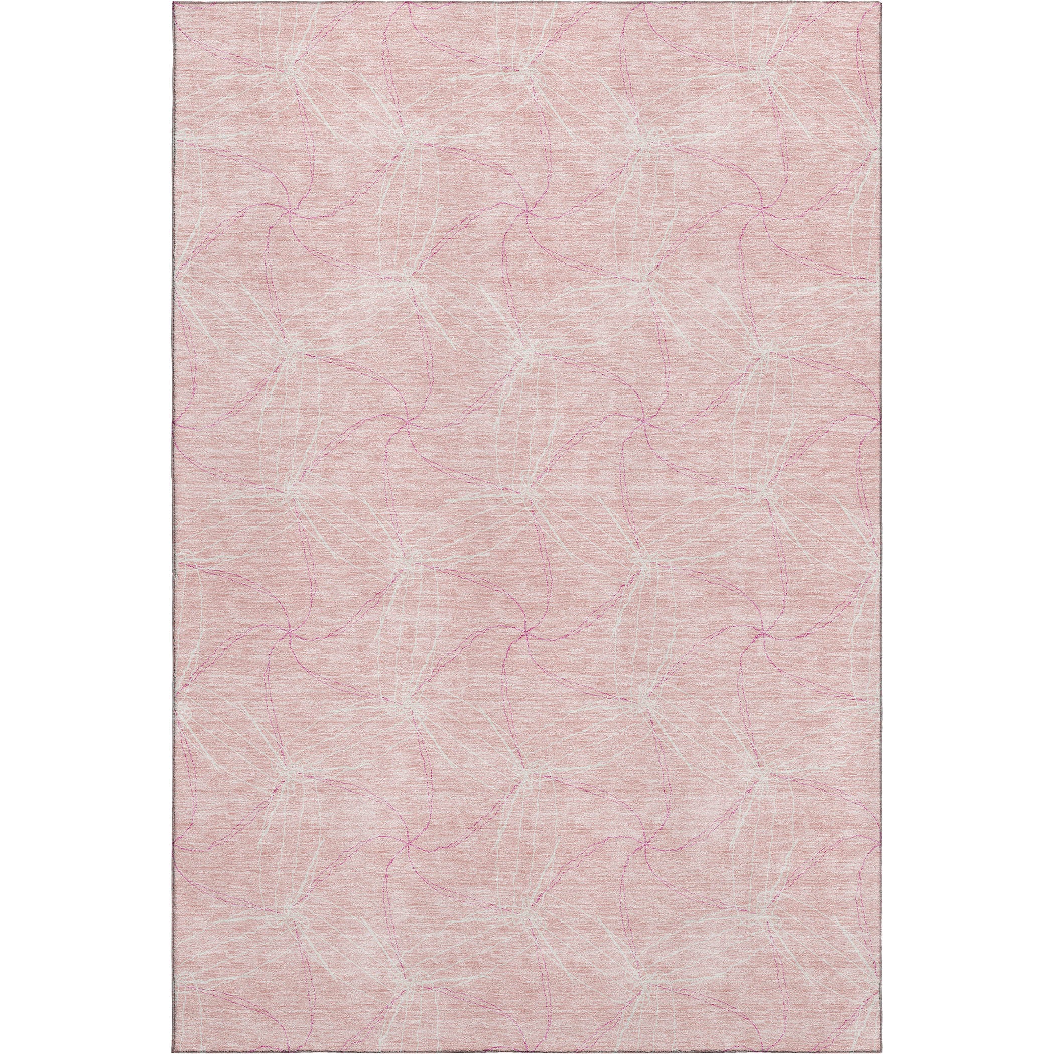 Bangkok Machine Washable Transitional Pink Rug 2'6" x 3'10" #shape_Rectangle