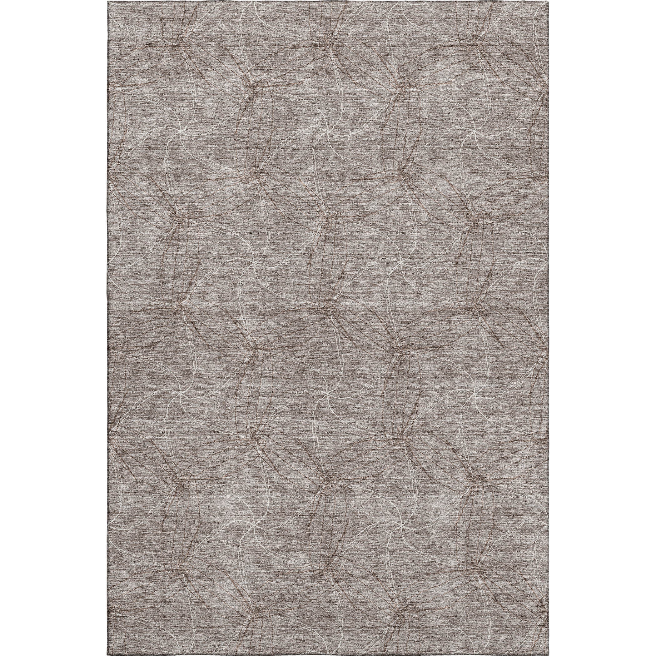 Bangkok Machine Washable Transitional Taupe Brown Rug 2'6" x 3'10" #shape_Rectangle