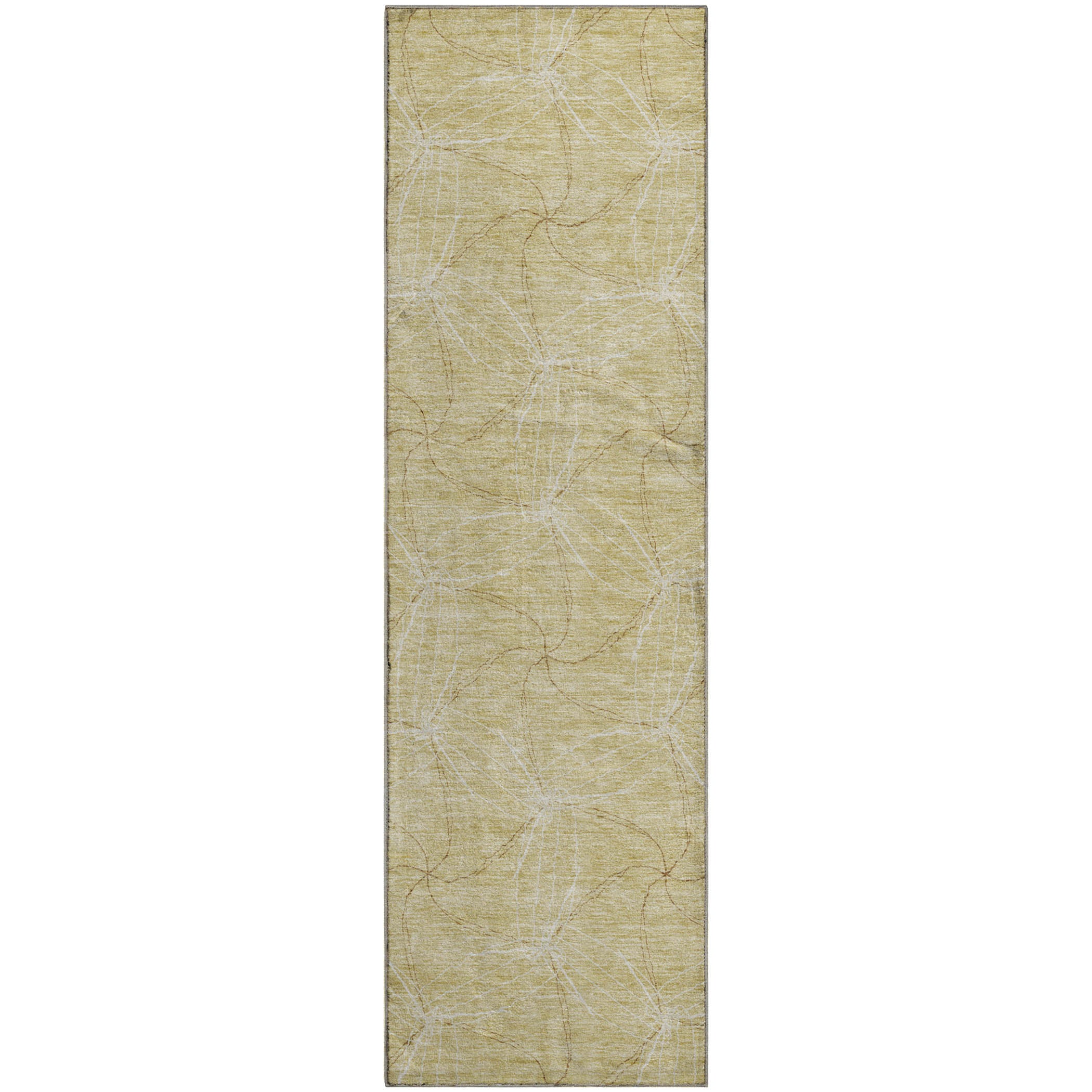 Bangkok Machine Washable Transitional Wheat Gold Rug 2'3" x 7'6" #shape_Runner