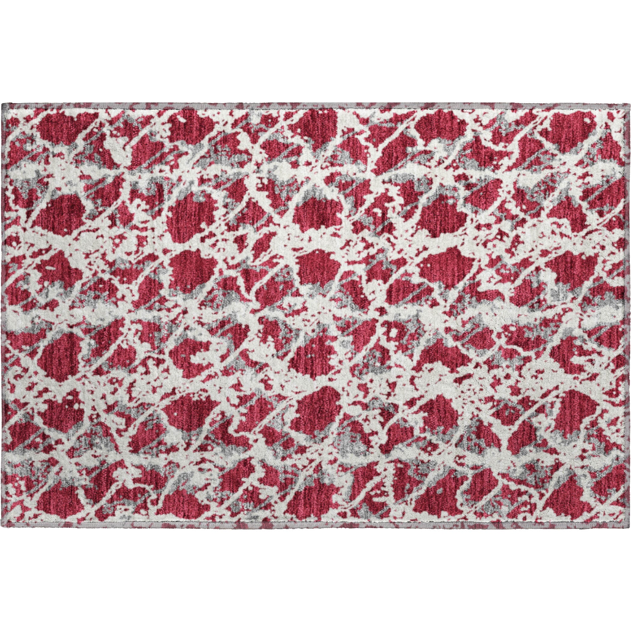 Bern Machine Washable Transitional Burgundy Red Rug 1'8" x 2'6" #shape_Rectangle