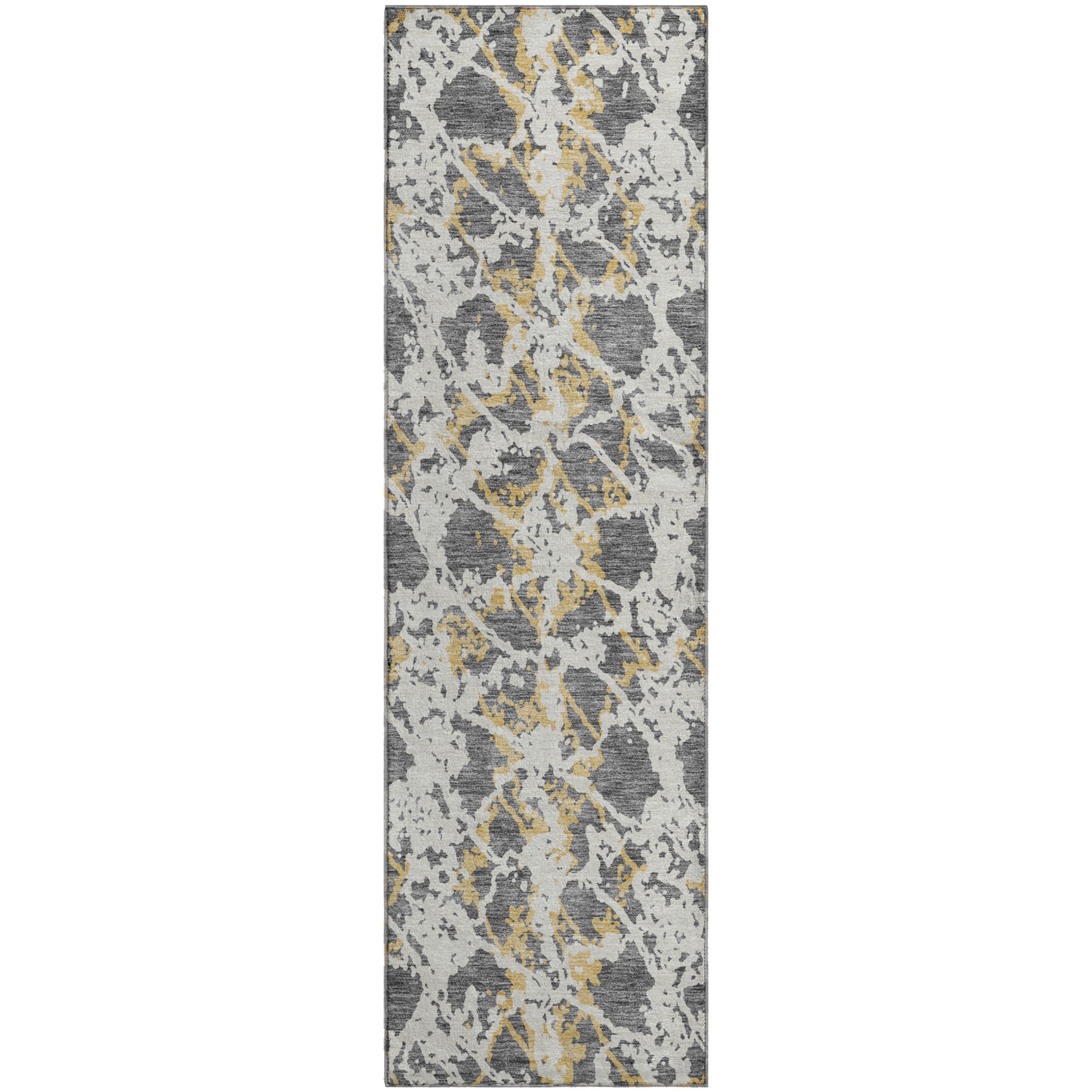 Bern Machine Washable Transitional Gray Rug 2'3" x 7'6" #shape_Runner
