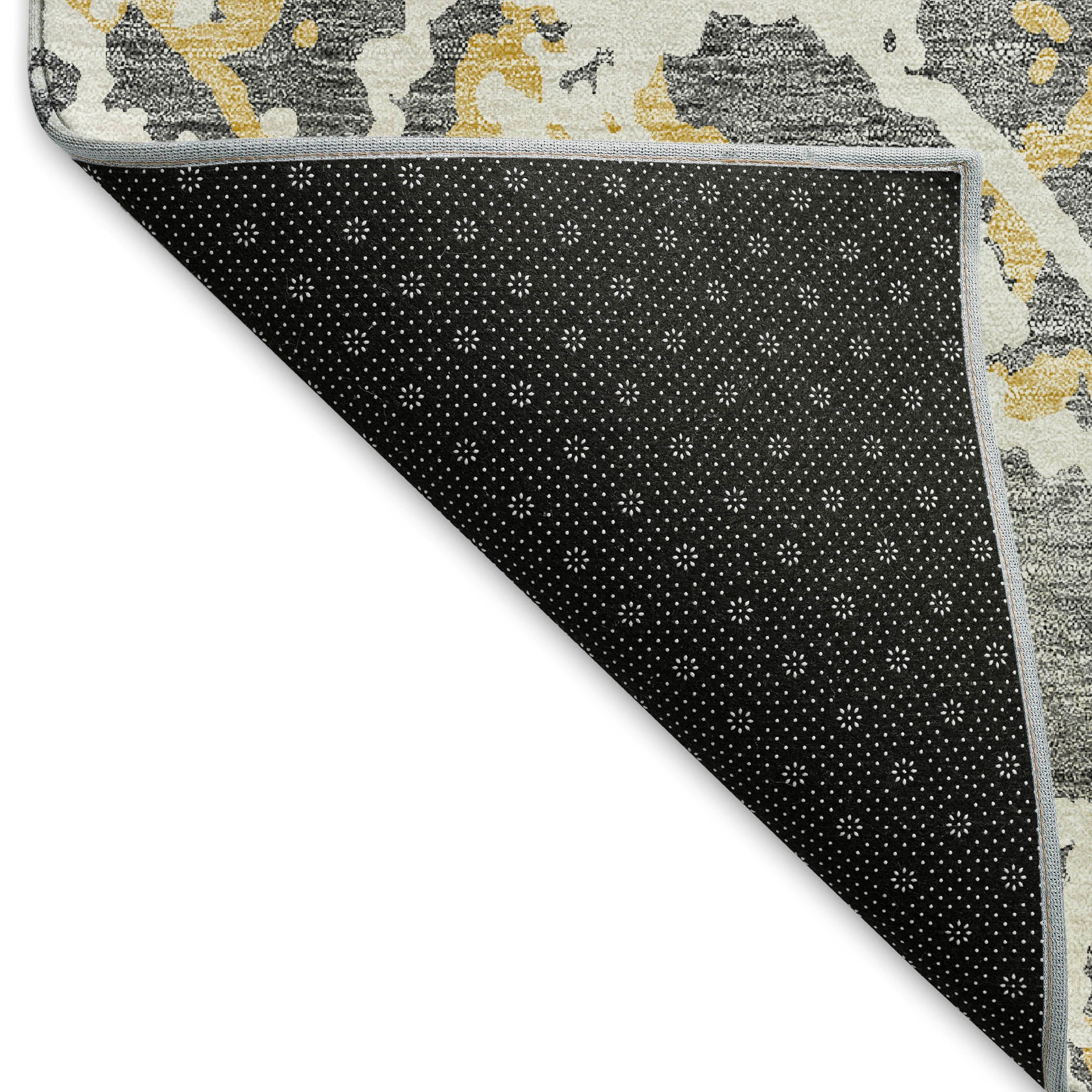 Bern Machine Washable Transitional Gray Rug 1'8" x 2'6" #shape_Rectangle