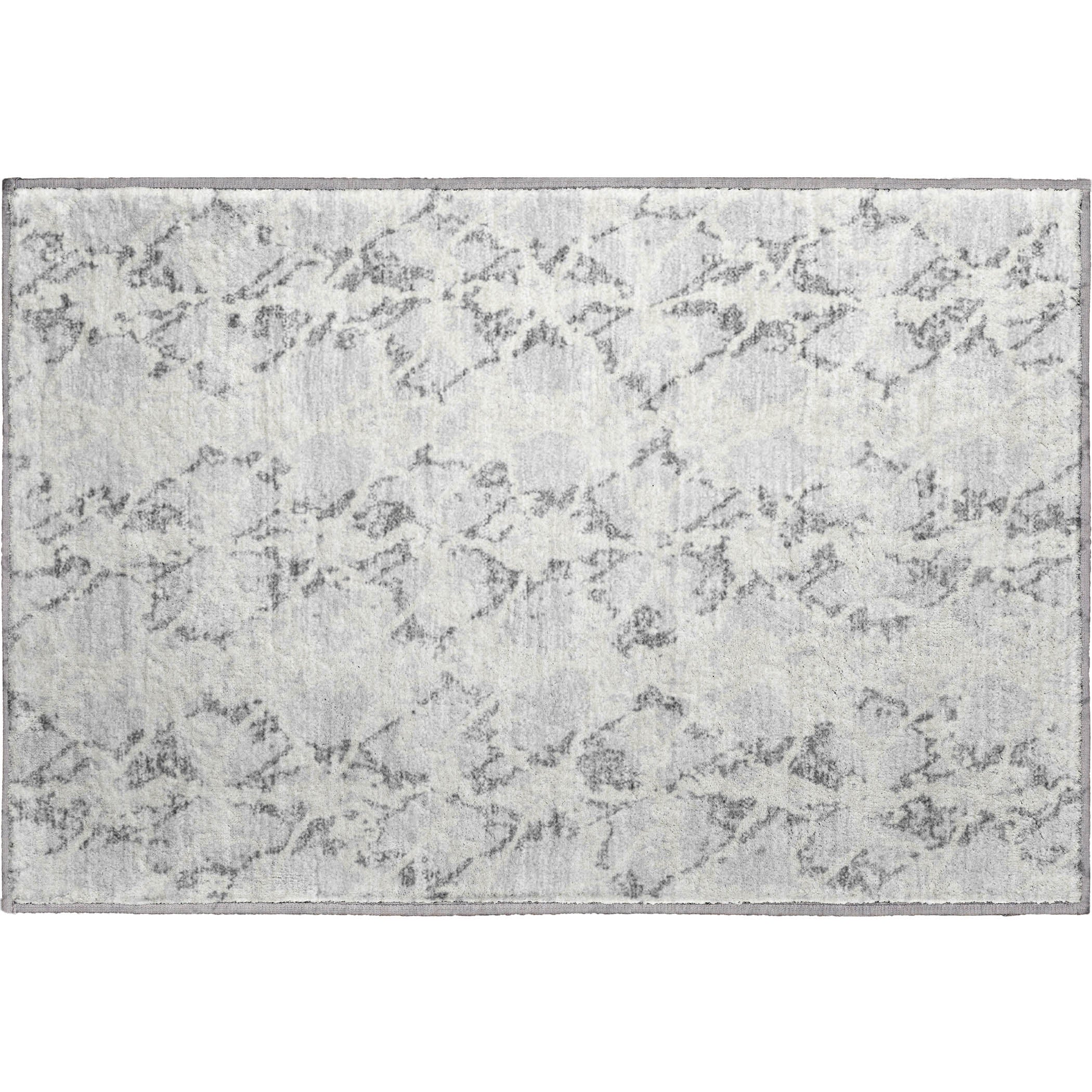 Bern Machine Washable Transitional Silver Gray Rug 1'8" x 2'6" #shape_Rectangle