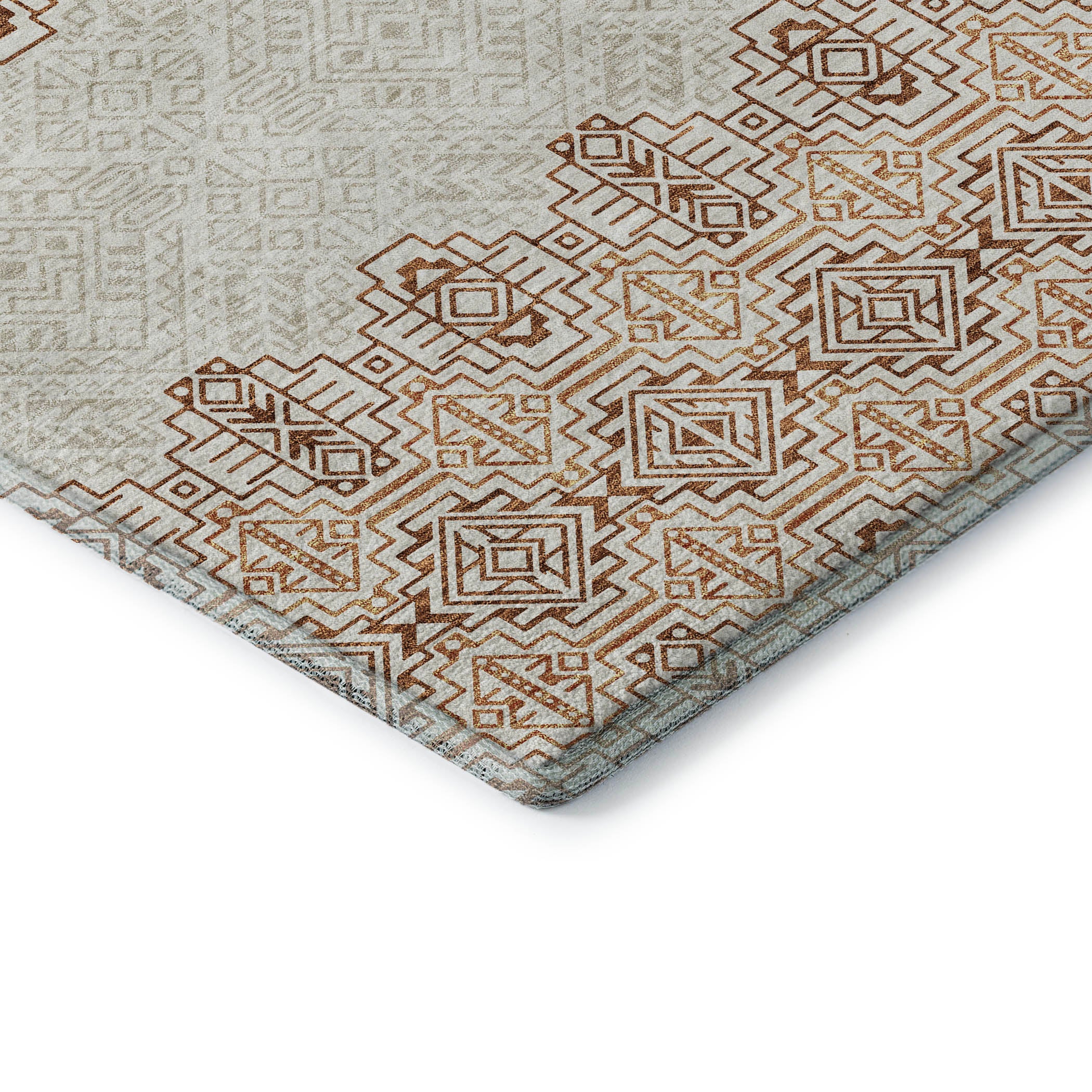 Kotor Machine Washable Transitional Paprika Orange Rug 1'8" x 2'6" #shape_Rectangle