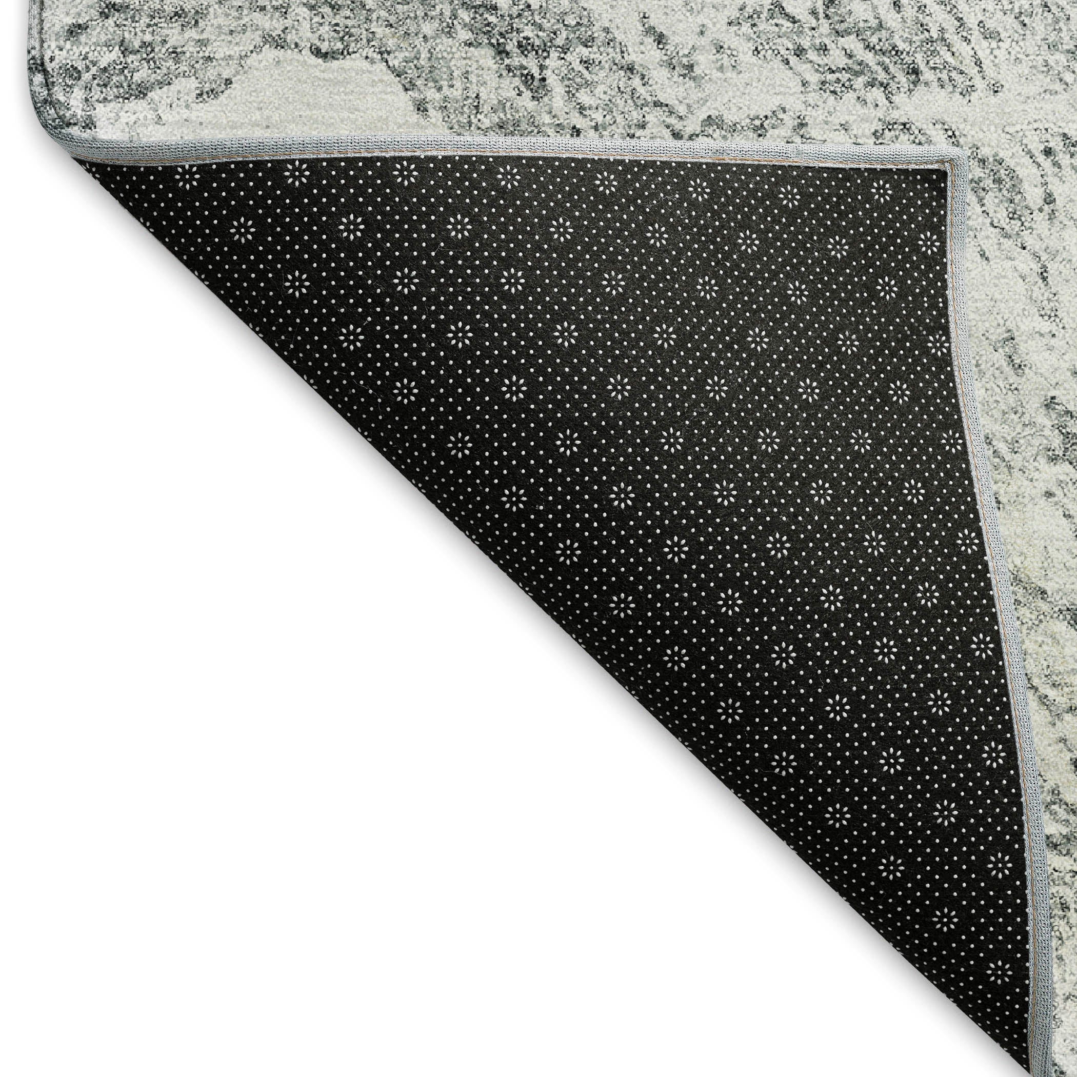 Oaxaca Machine Washable Transitional Gray Rug 1'8" x 2'6" #shape_Rectangle